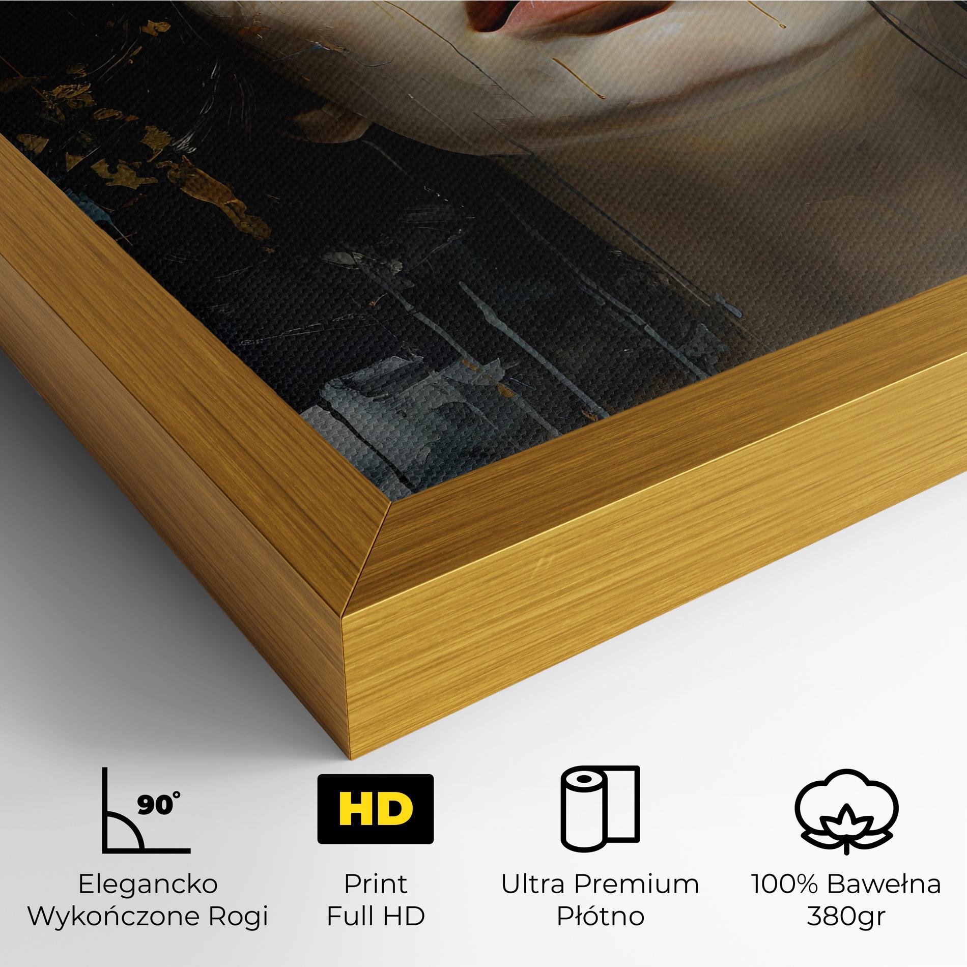 Obraz na Płótnie Closed Eyes Woman mockup 4