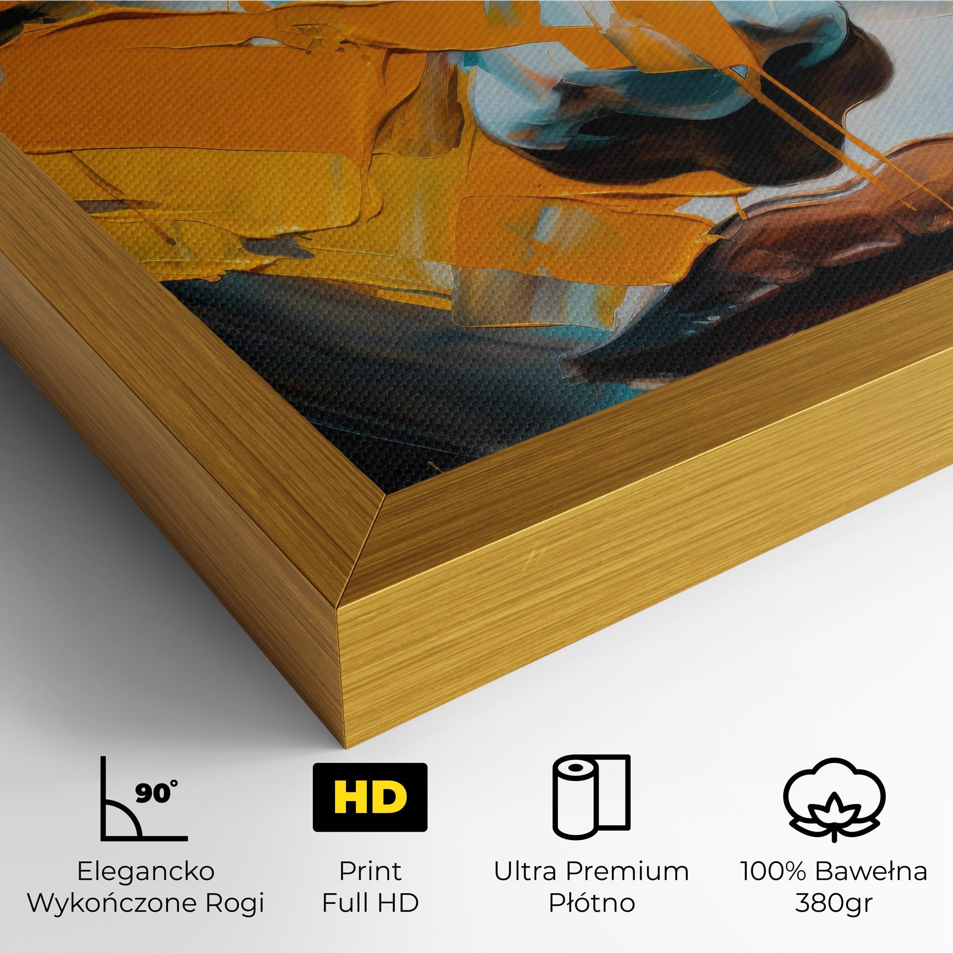 Obraz na Płótnie Orange Paint Portrait mockup 4