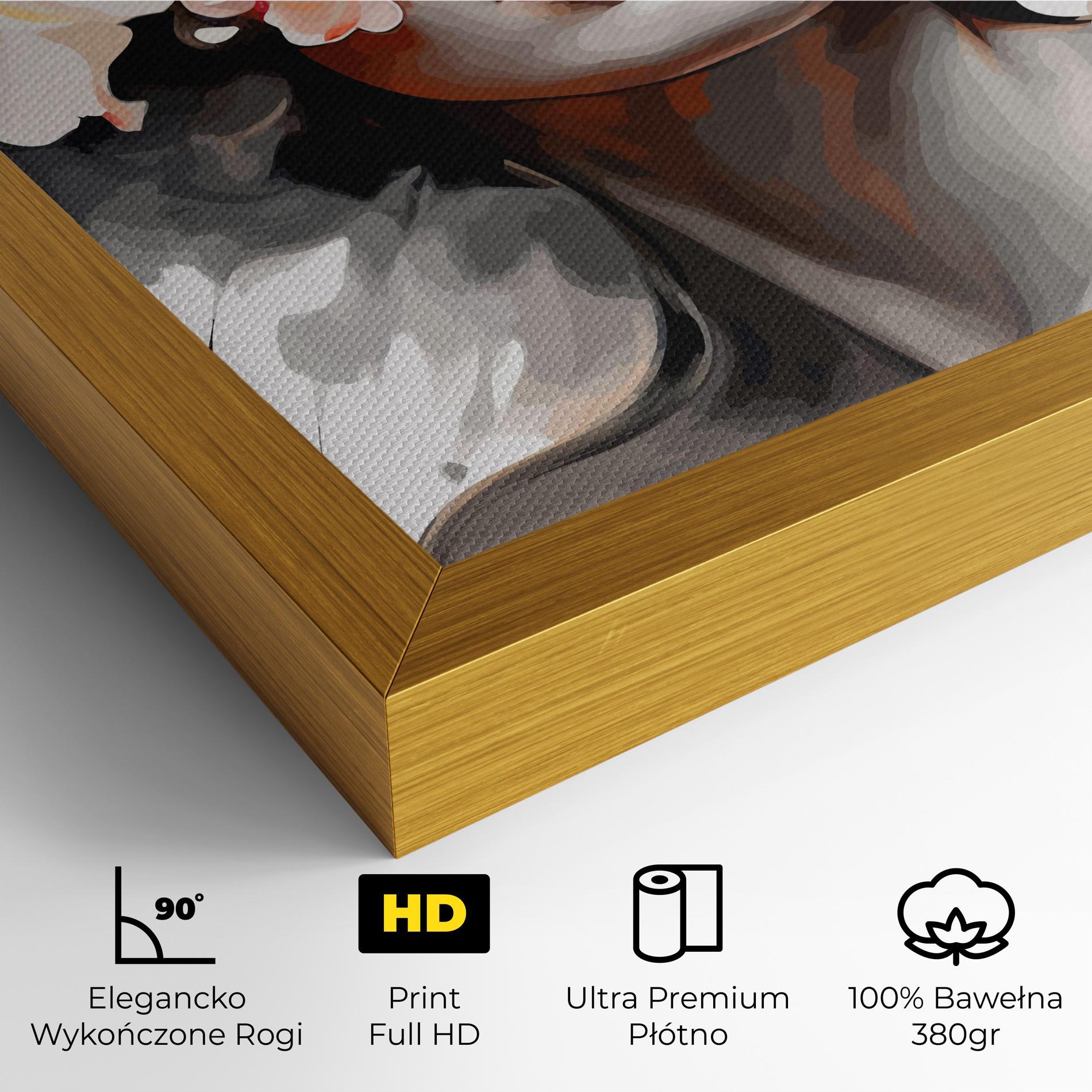 Obraz na Płótnie Yellow Flower Portrait mockup 4