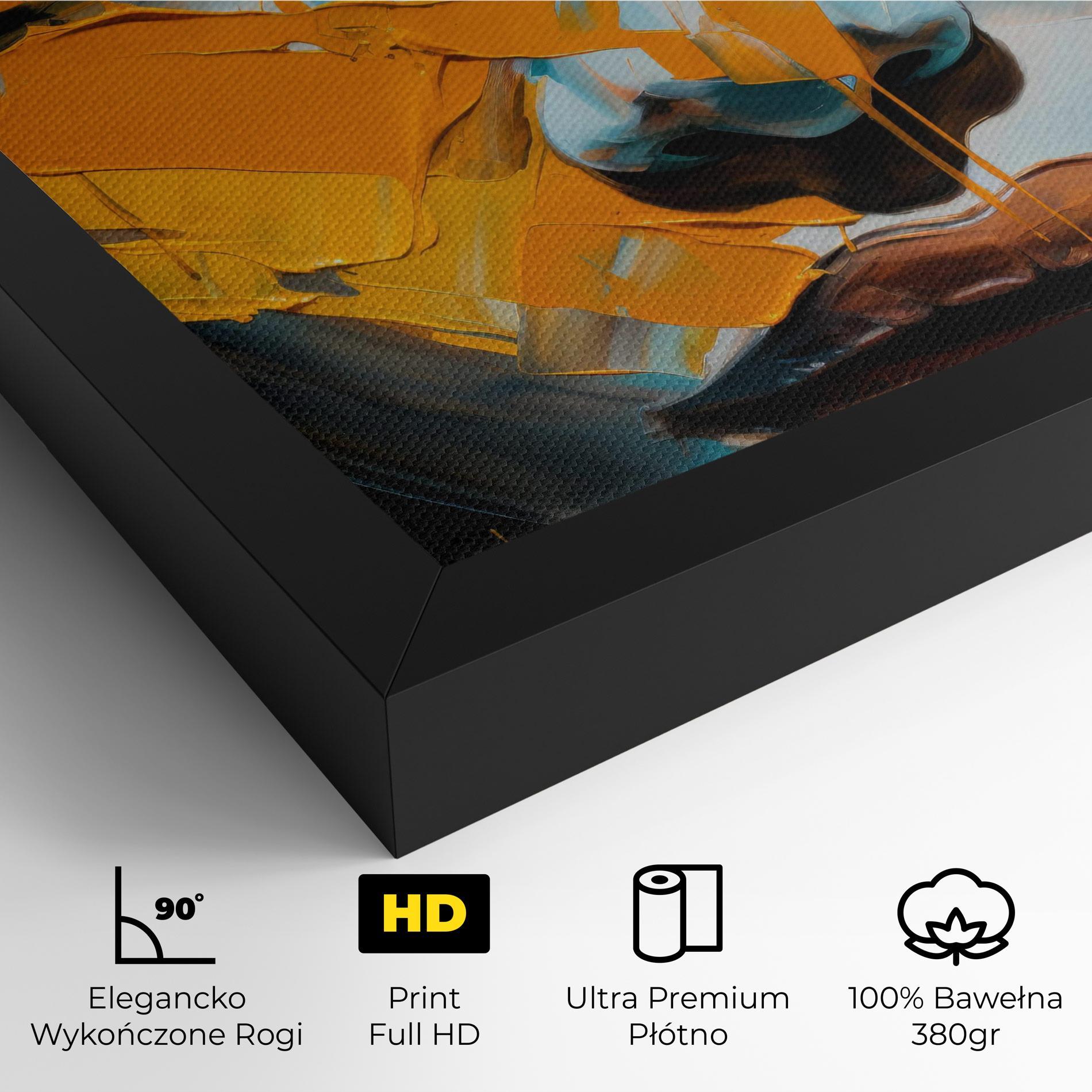 Obraz na Płótnie Orange Paint Portrait mockup 4