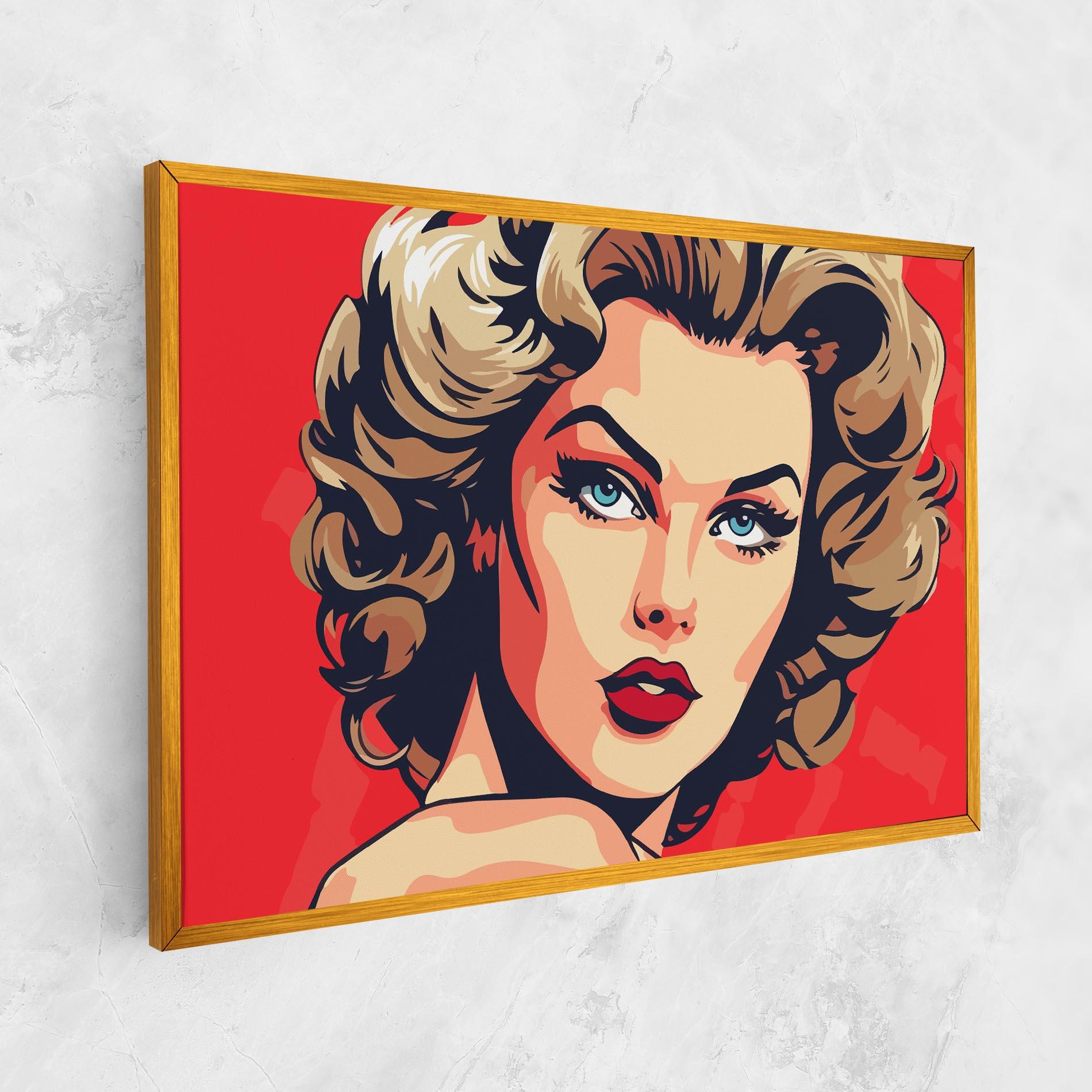 Obraz na Płótnie Blue Eyes Portrait mockup 1