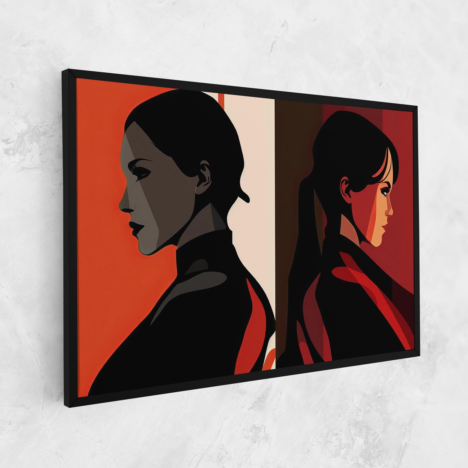 Obraz na Płótnie Graphical Portrait mockup 1