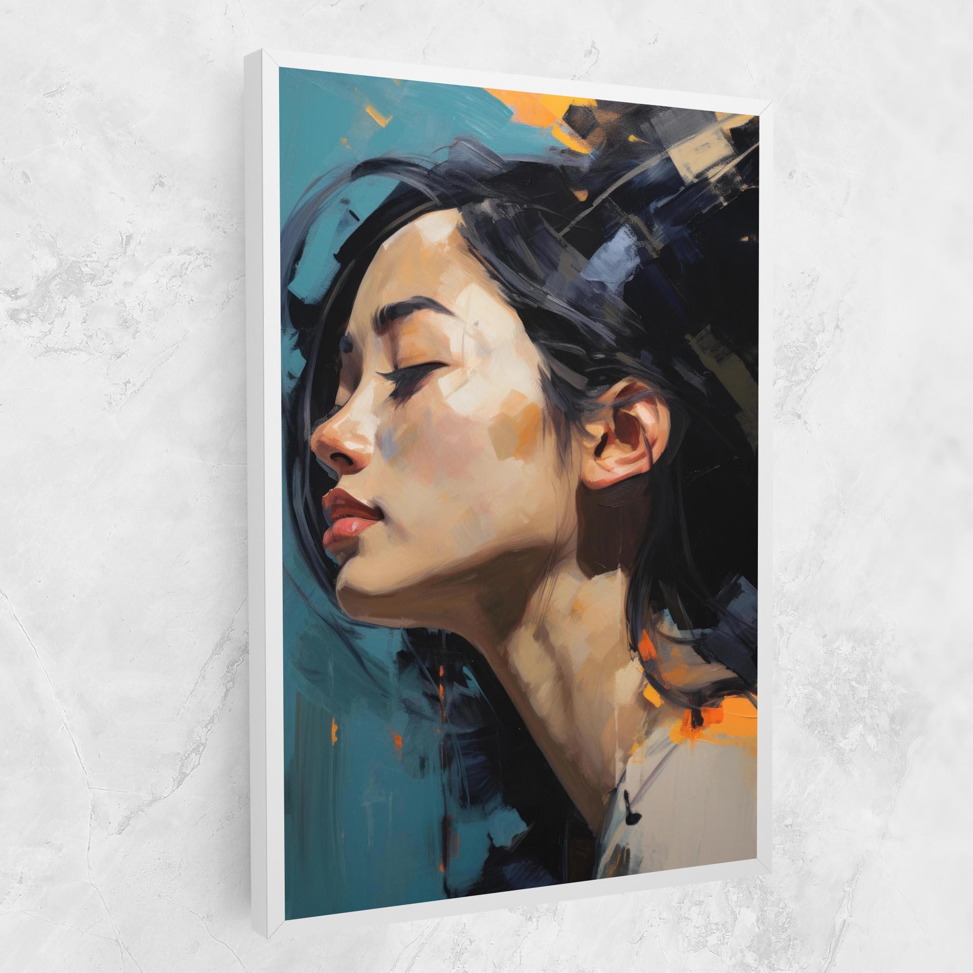 Obraz na Płótnie Acrylic Asian Portrait mockup 1