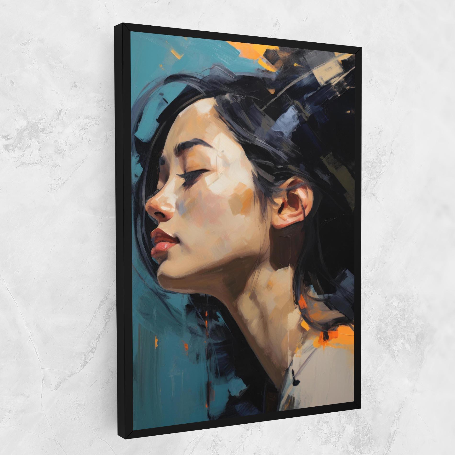 Obraz na Płótnie Acrylic Asian Portrait mockup 1