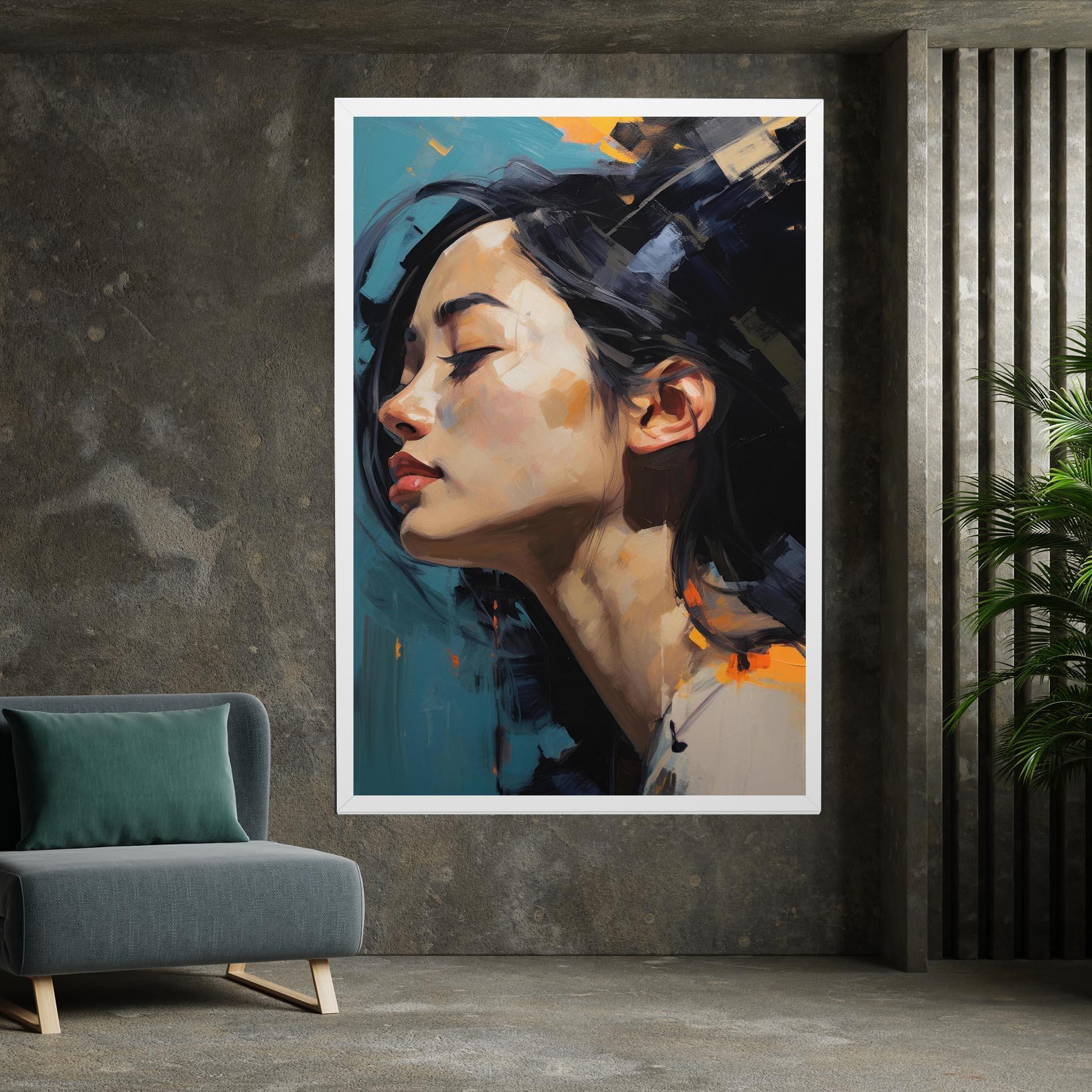 Obraz na Płótnie Acrylic Asian Portrait mockup 7