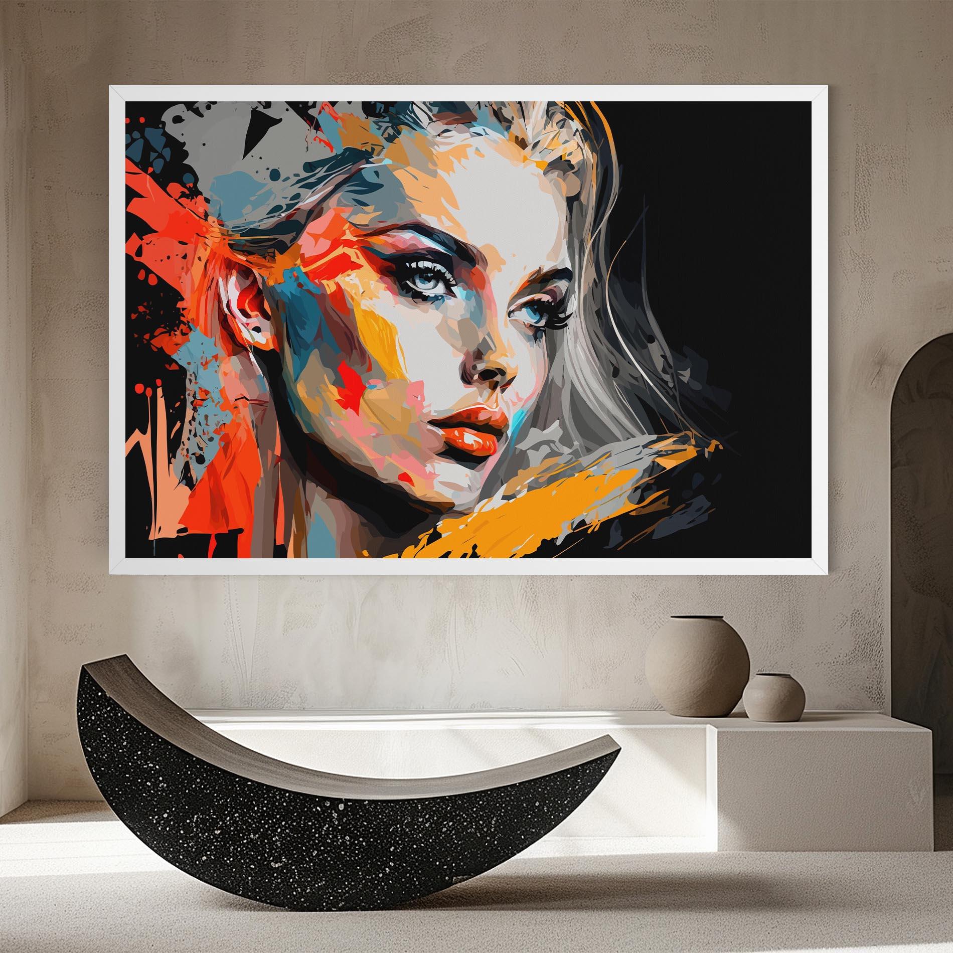 Obraz na Płótnie Blue Eye Face mockup 8