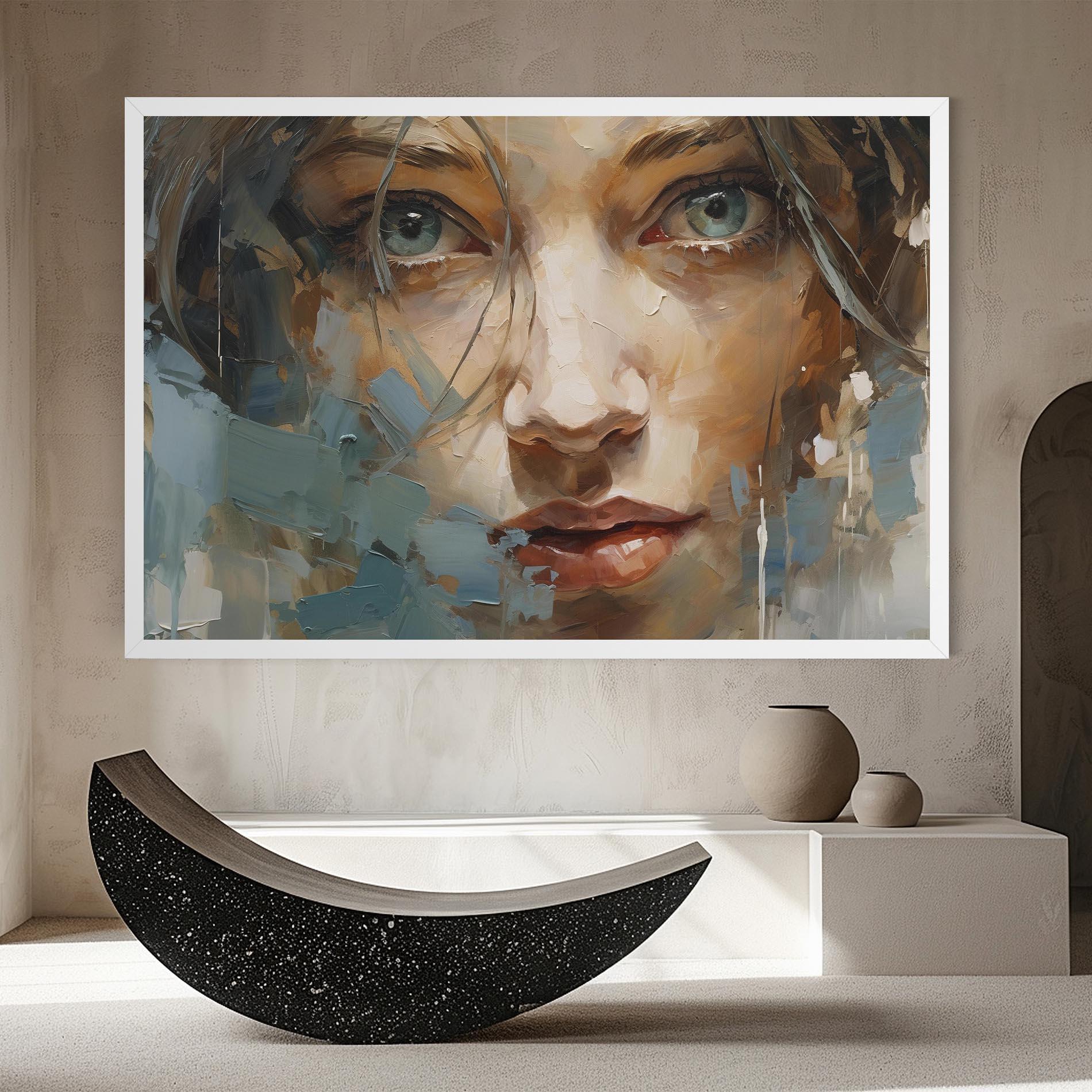 Obraz na Płótnie Expressive Portrait mockup 8