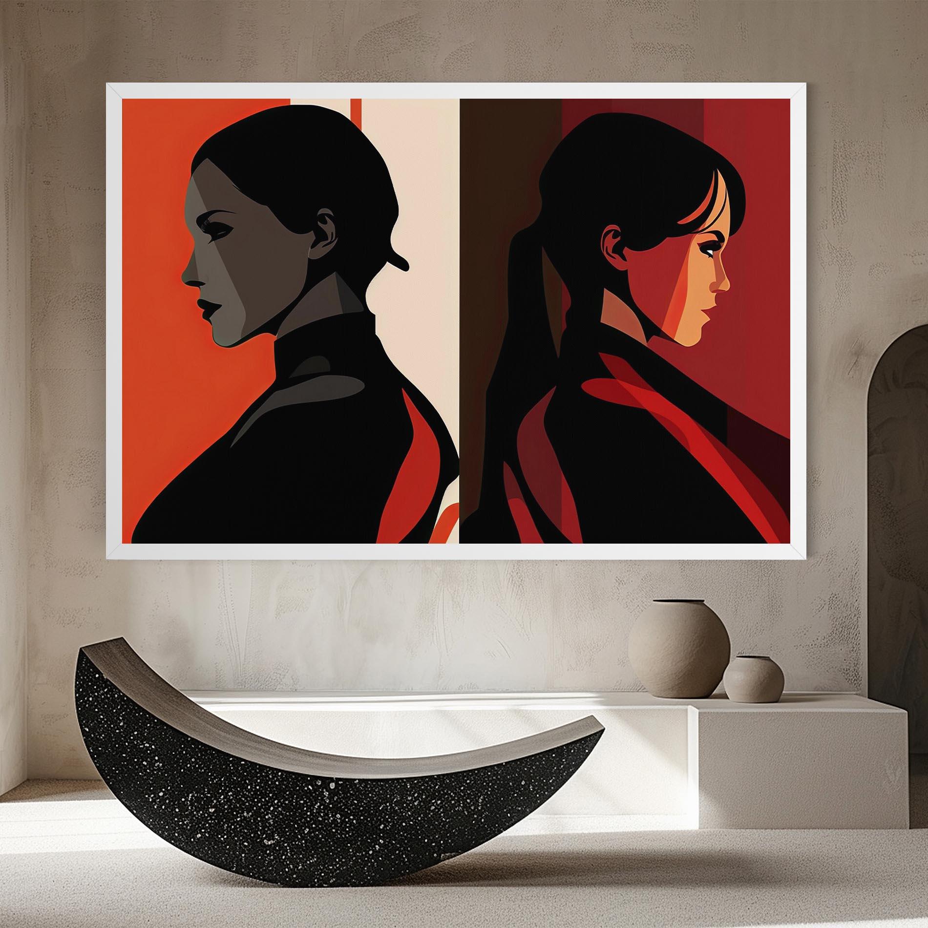 Obraz na Płótnie Graphical Portrait mockup 8