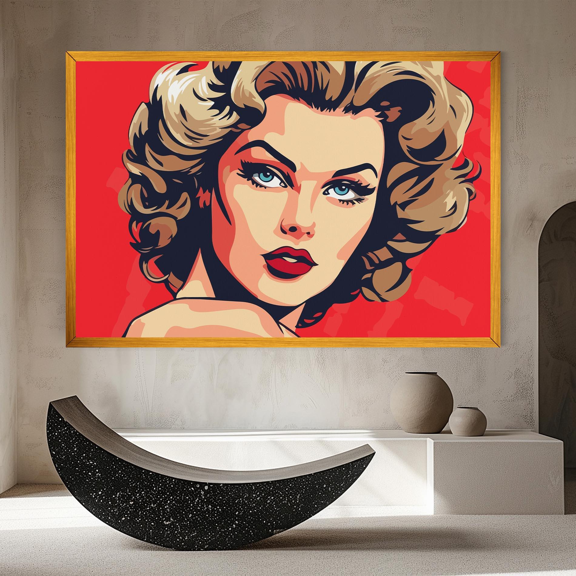 Obraz na Płótnie Blue Eyes Portrait mockup 8