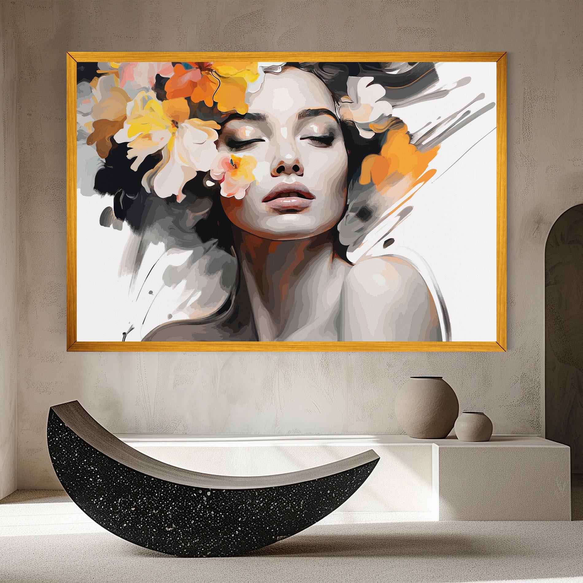 Obraz na Płótnie Yellow Flower Portrait mockup 8