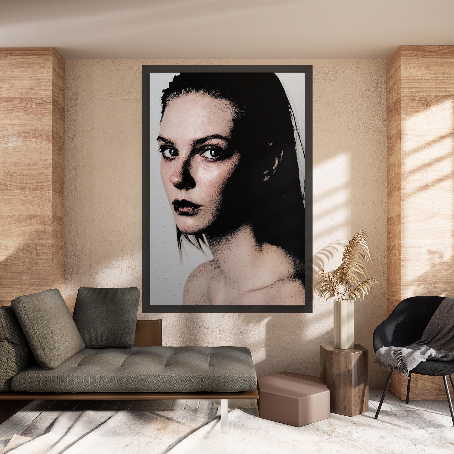 Obraz na Płótnie Big Eyes Portrait mockup 8