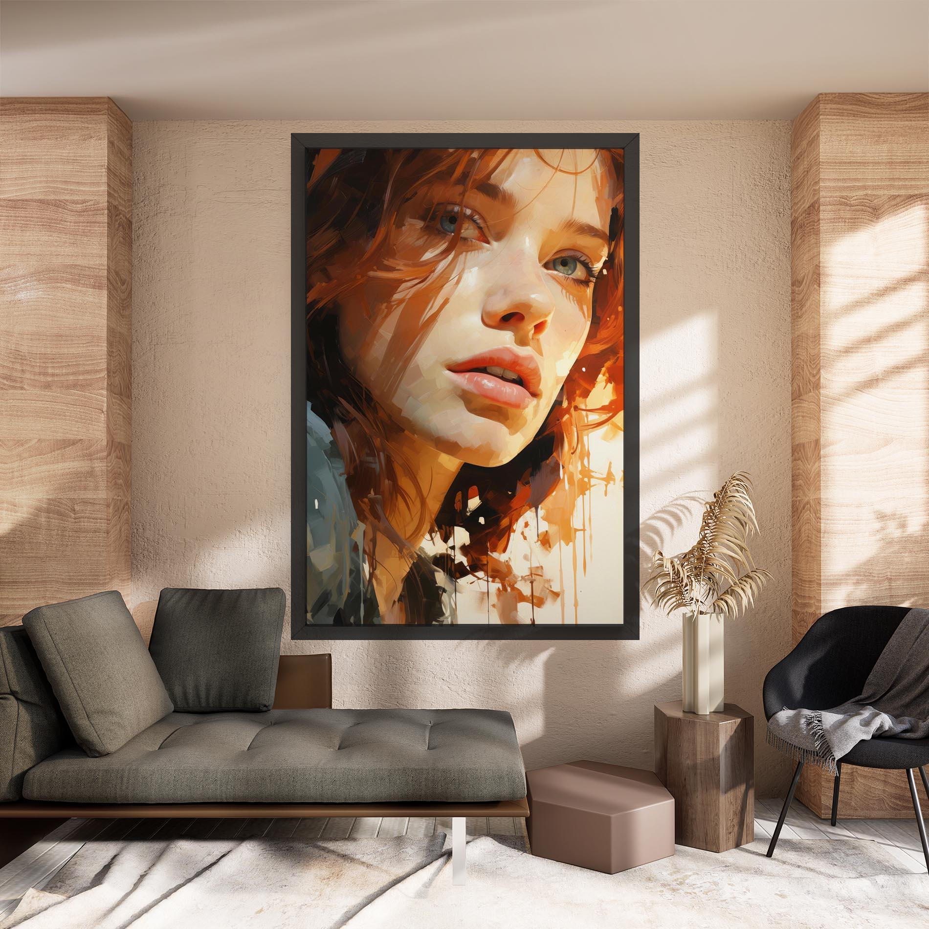 Obraz na Płótnie Pretty Woman Portrait mockup 8