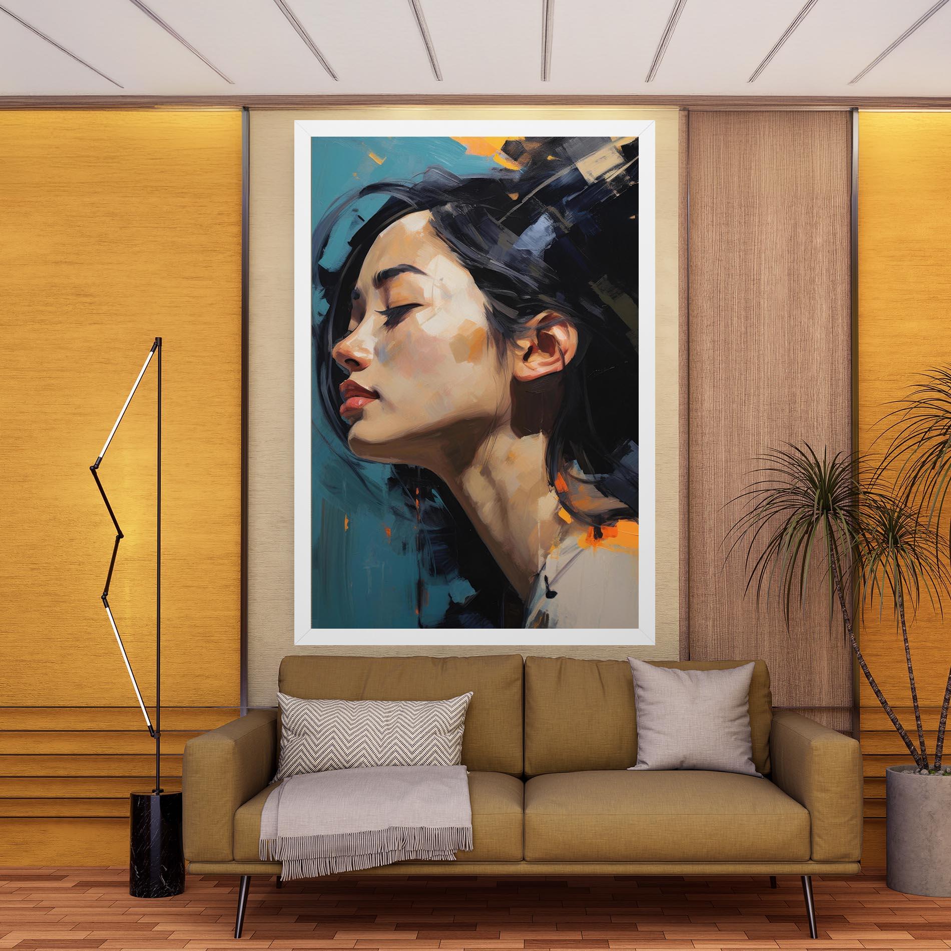 Obraz na Płótnie Acrylic Asian Portrait mockup 9