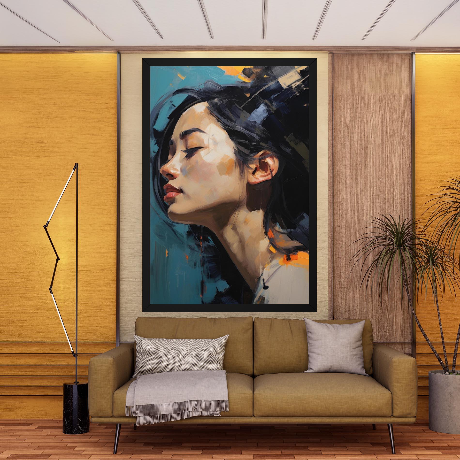 Obraz na Płótnie Acrylic Asian Portrait mockup 9
