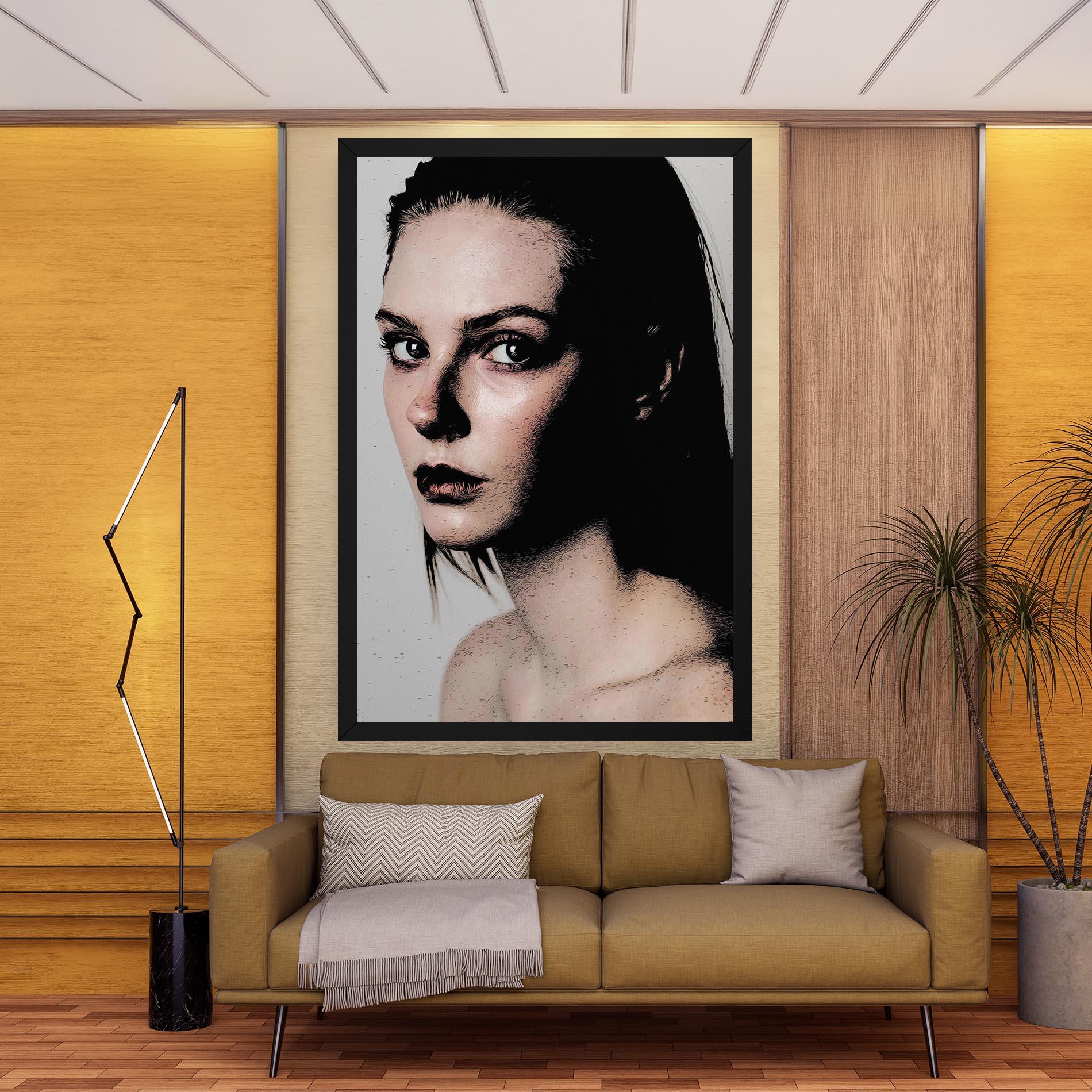 Obraz na Płótnie Big Eyes Portrait mockup 9