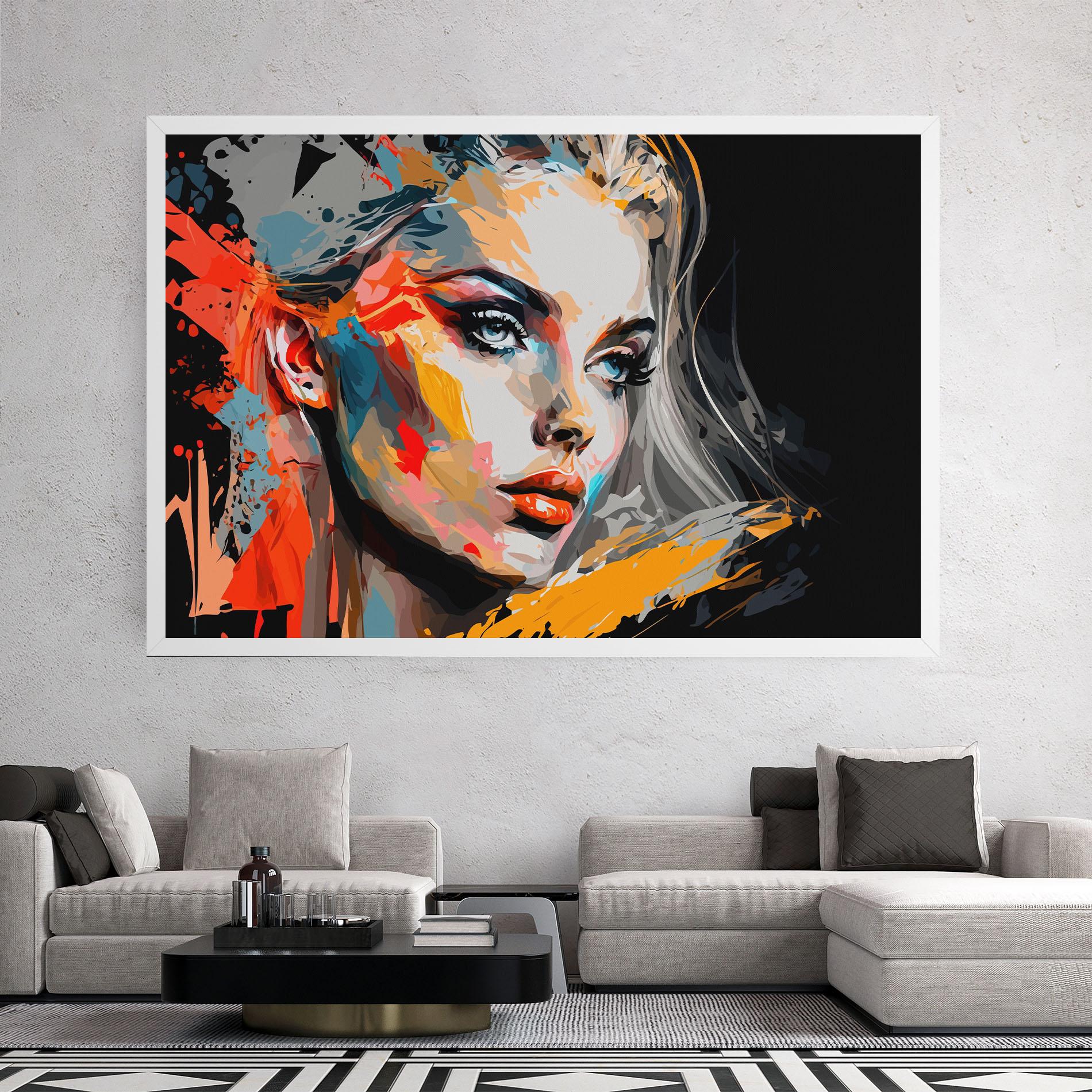 Obraz na Płótnie Blue Eye Face mockup 2