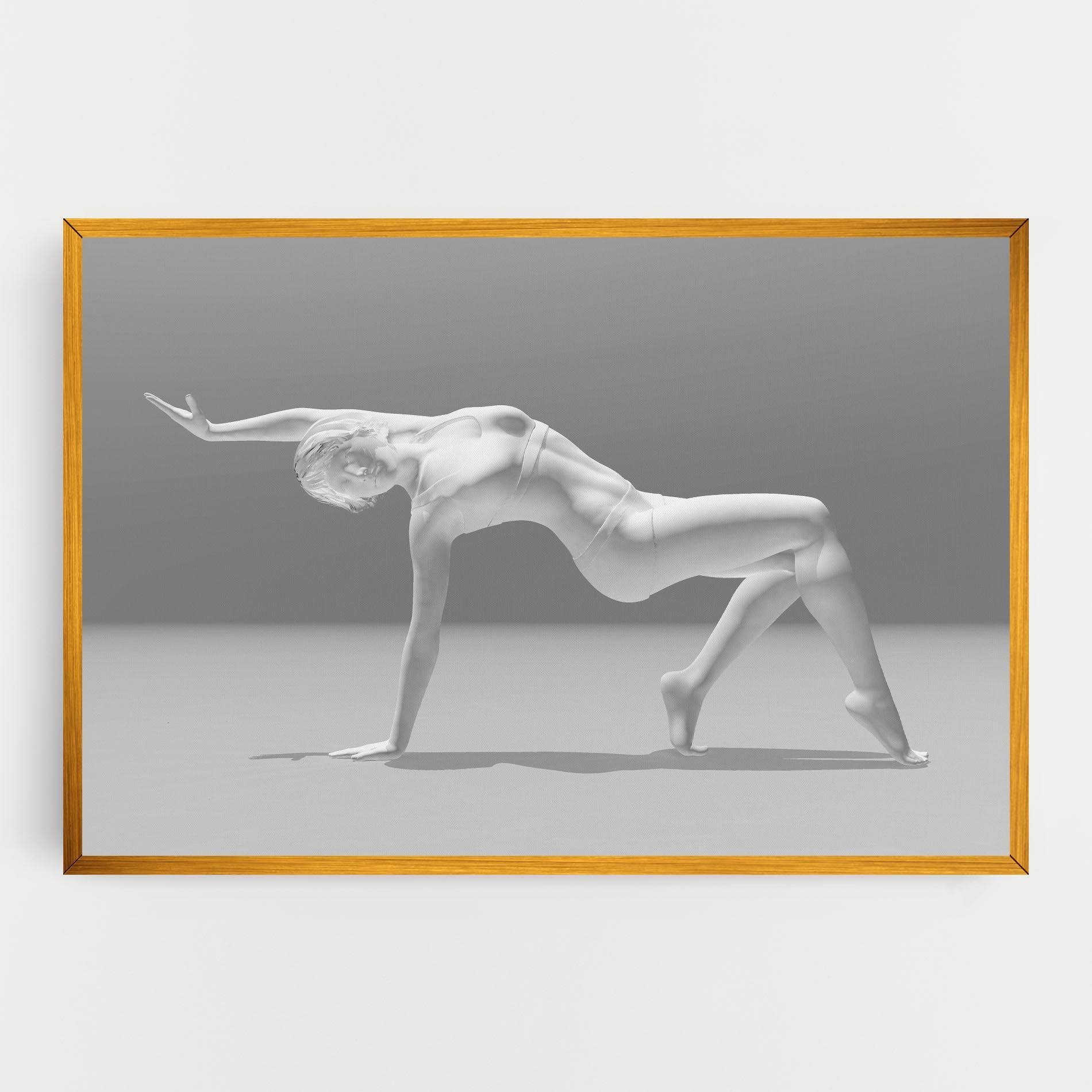 3d Gymnastic Pose mockup 0