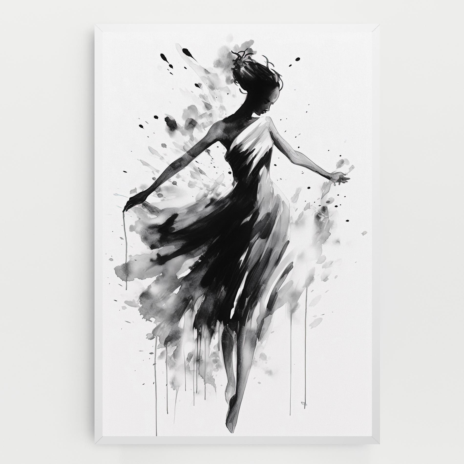 Obraz na Płótnie Beautiful Dancing Woman mockup 0