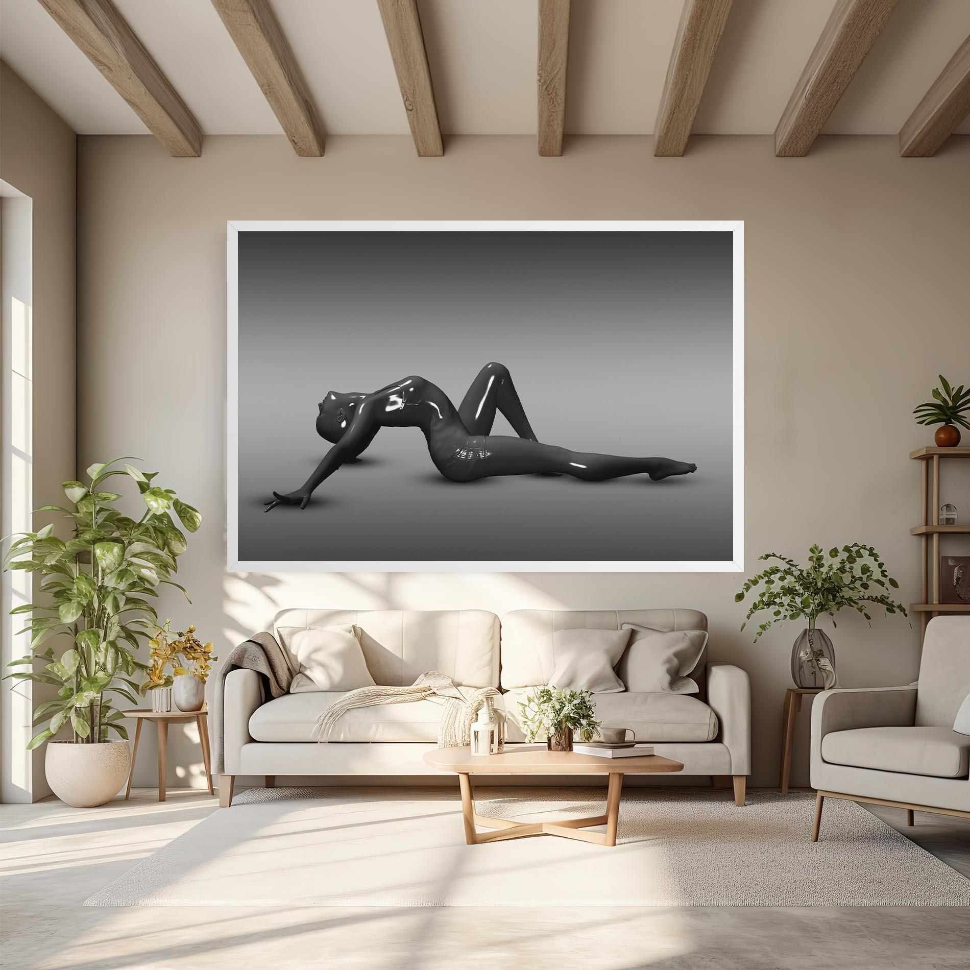 Obraz na Płótnie 3d Black Female mockup 6