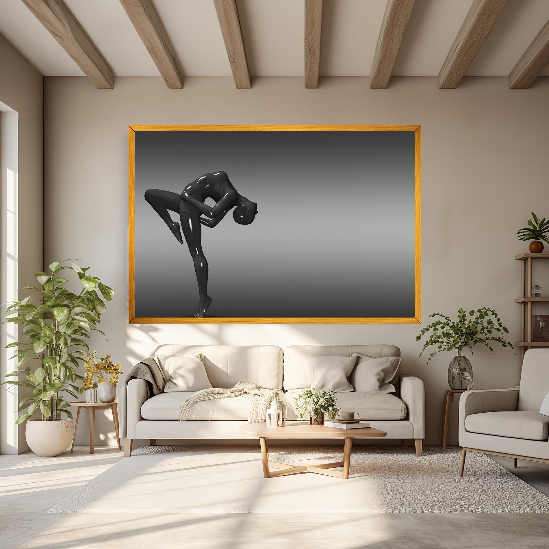 Obraz na Płótnie Black Glossy Female Dancer mockup 6