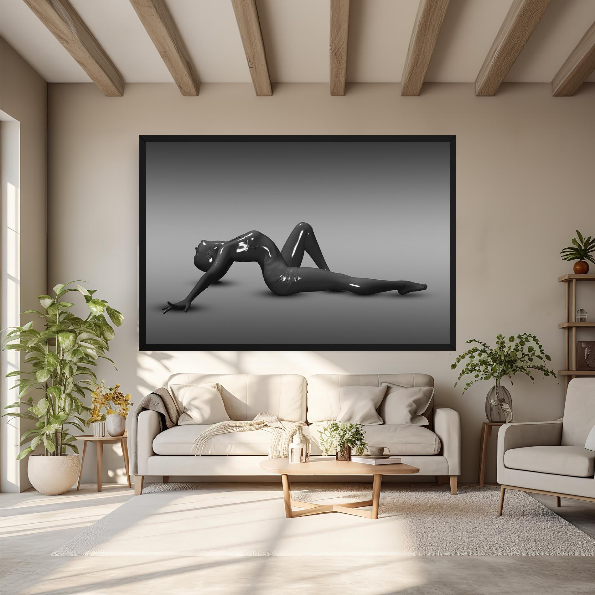 Obraz na Płótnie 3d Black Female mockup 6