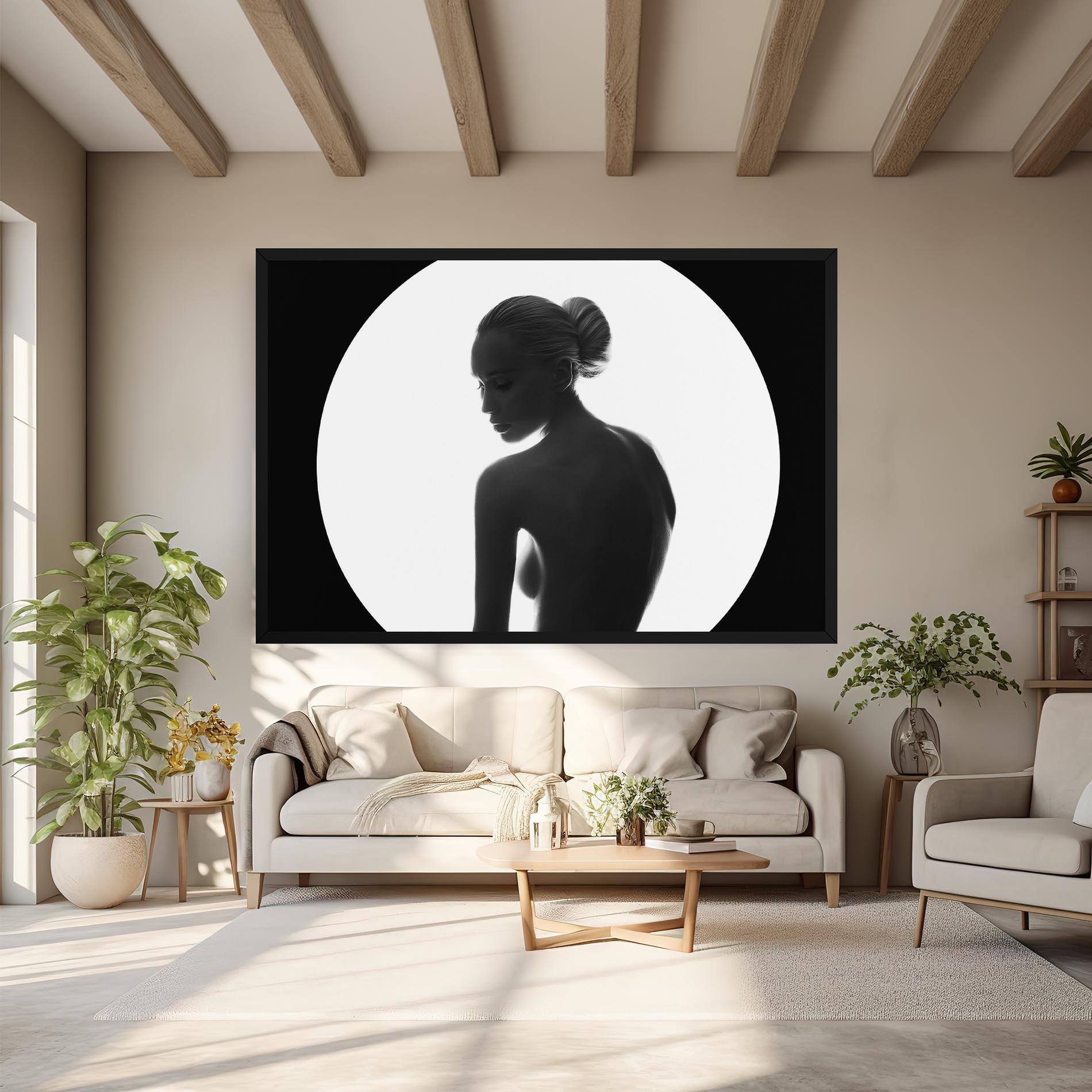 Obraz na Płótnie Woman Body Circle mockup 6