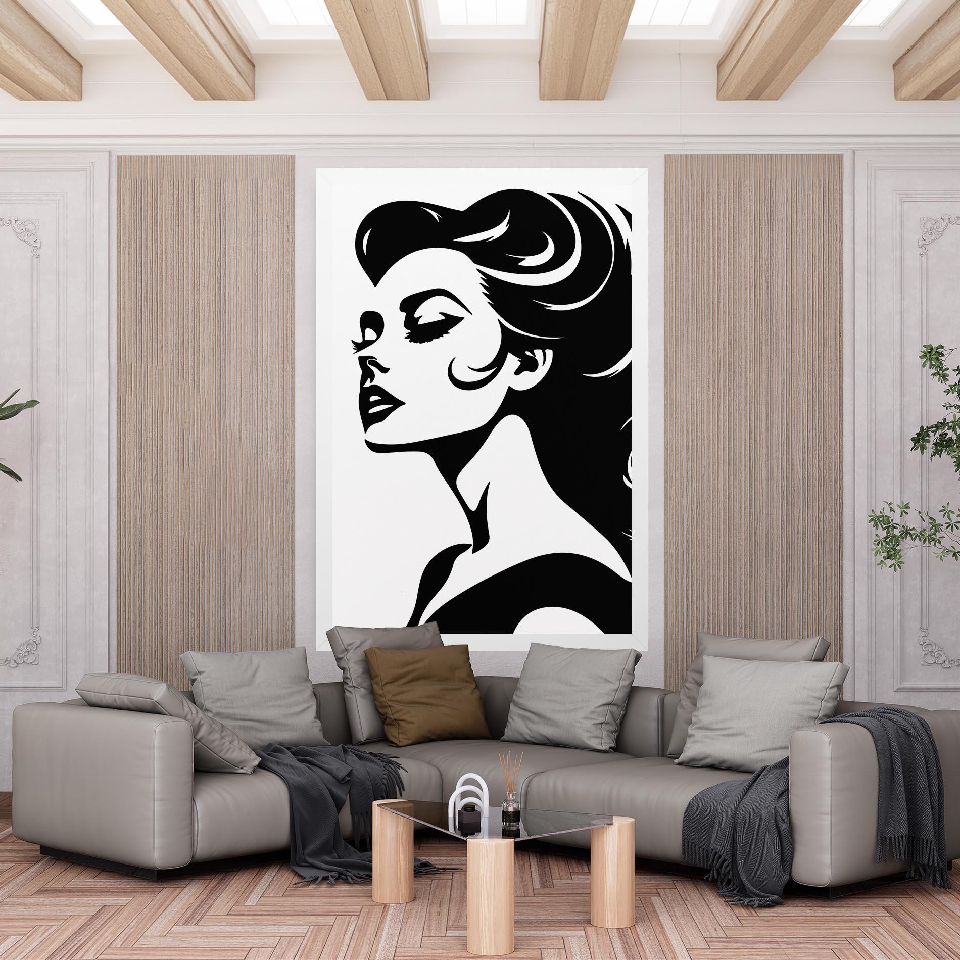 Obraz na Płótnie Eyeliner Shilouette mockup 6