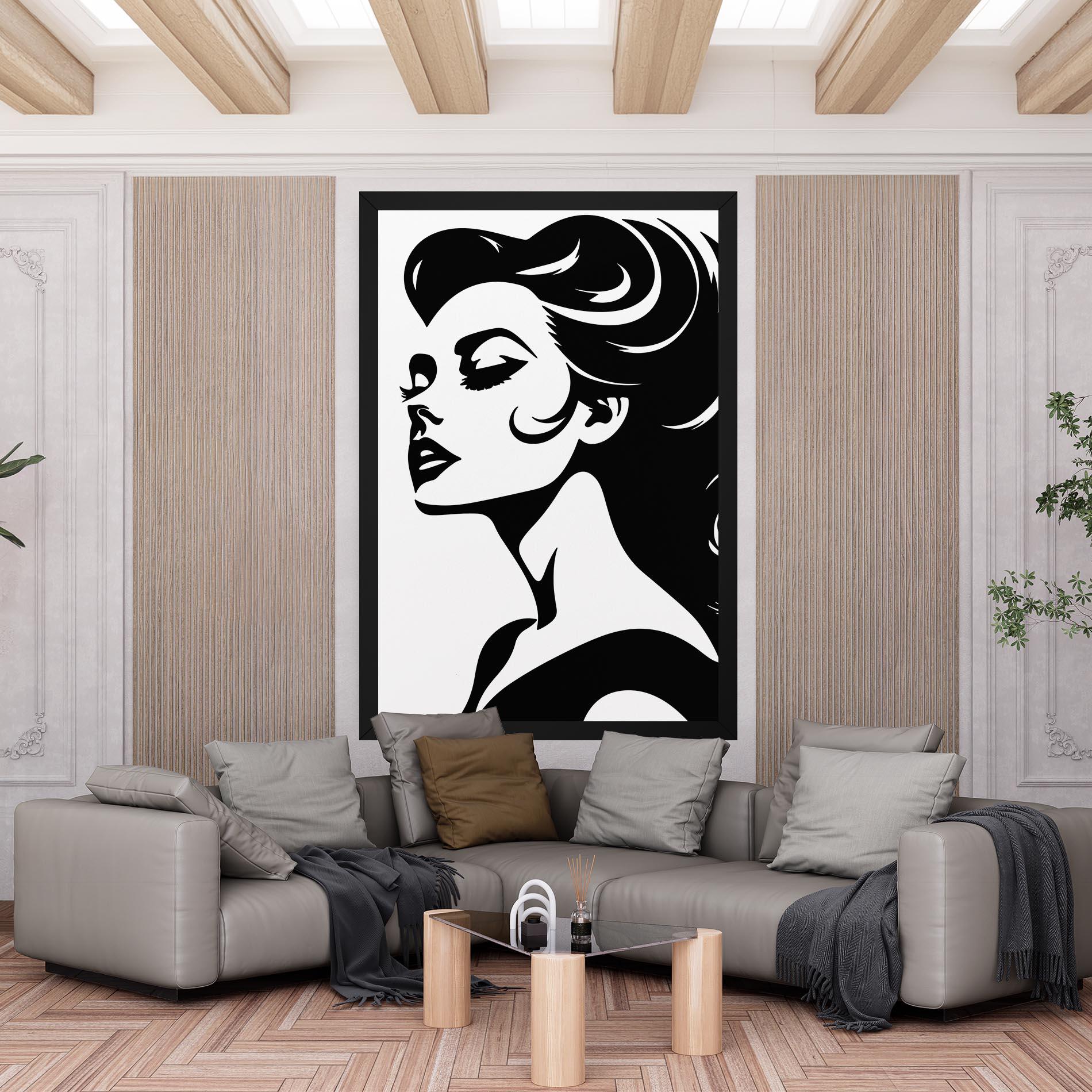 Obraz na Płótnie Eyeliner Shilouette mockup 6