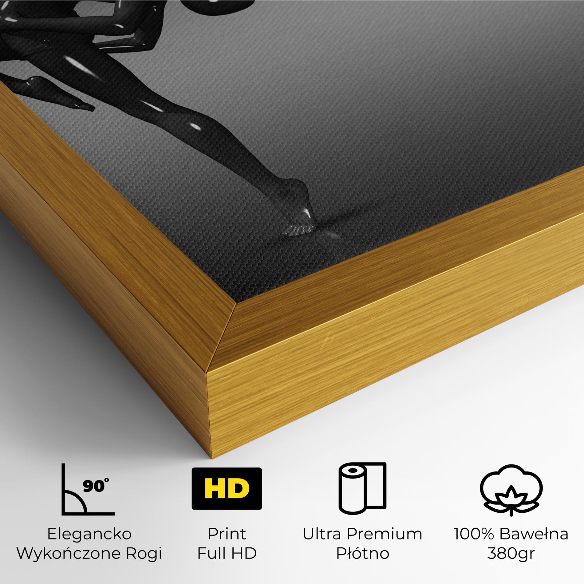 Obraz na Płótnie Black Glossy Female Dancer mockup 4