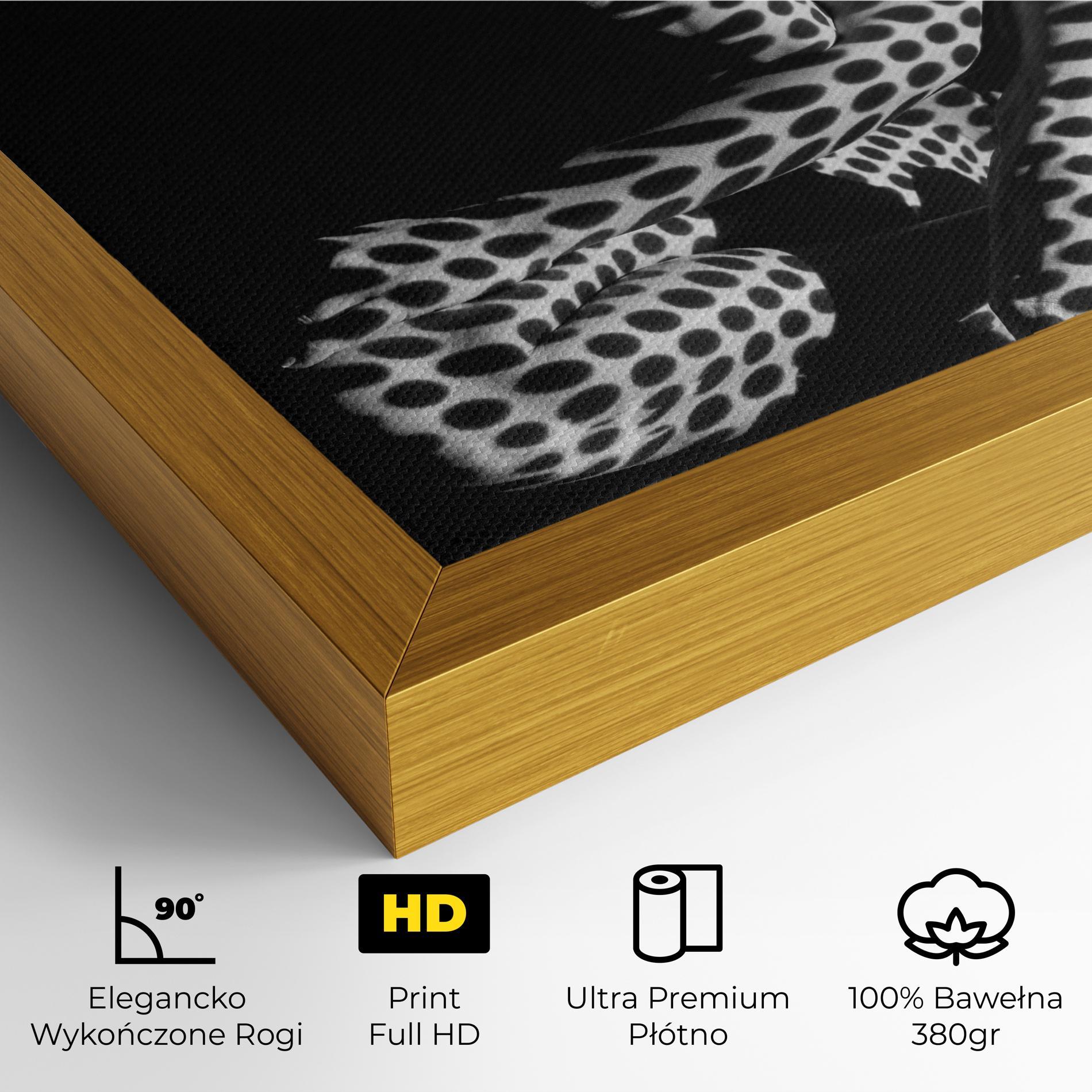 Obraz na Płótnie Black White Pattern Woman mockup 4