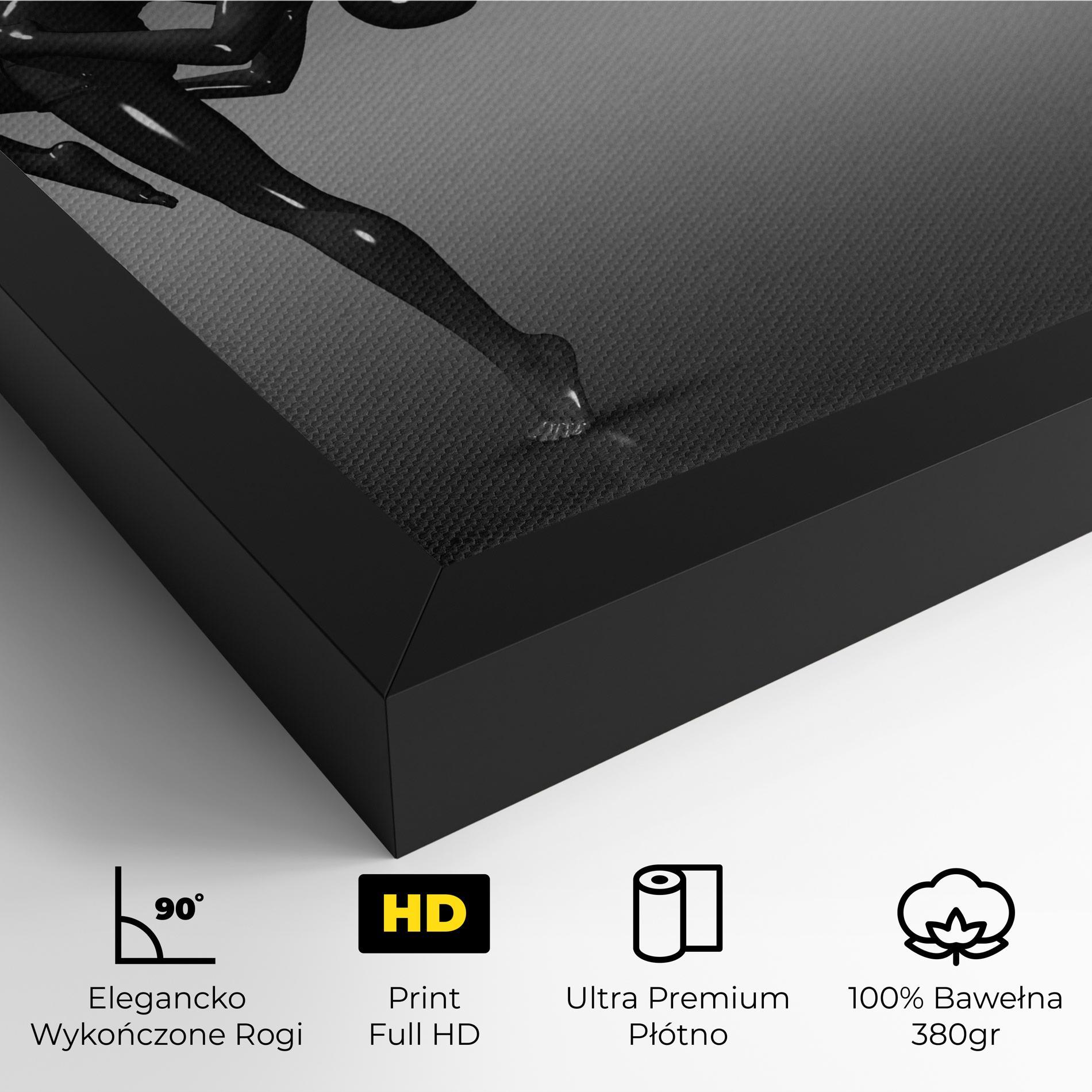 Obraz na Płótnie Black Glossy Female Dancer mockup 4