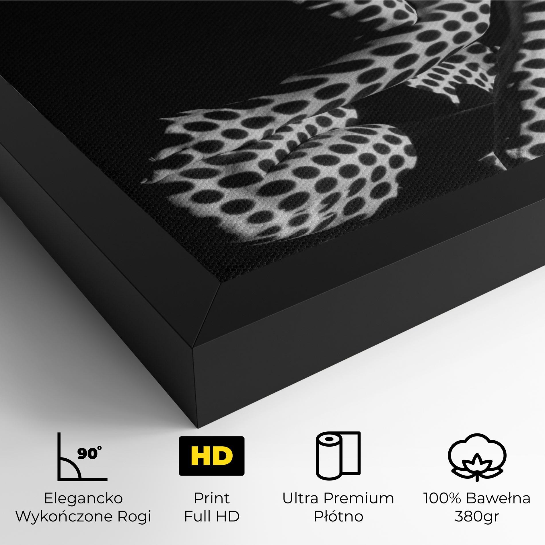 Obraz na Płótnie Black White Pattern Woman mockup 4