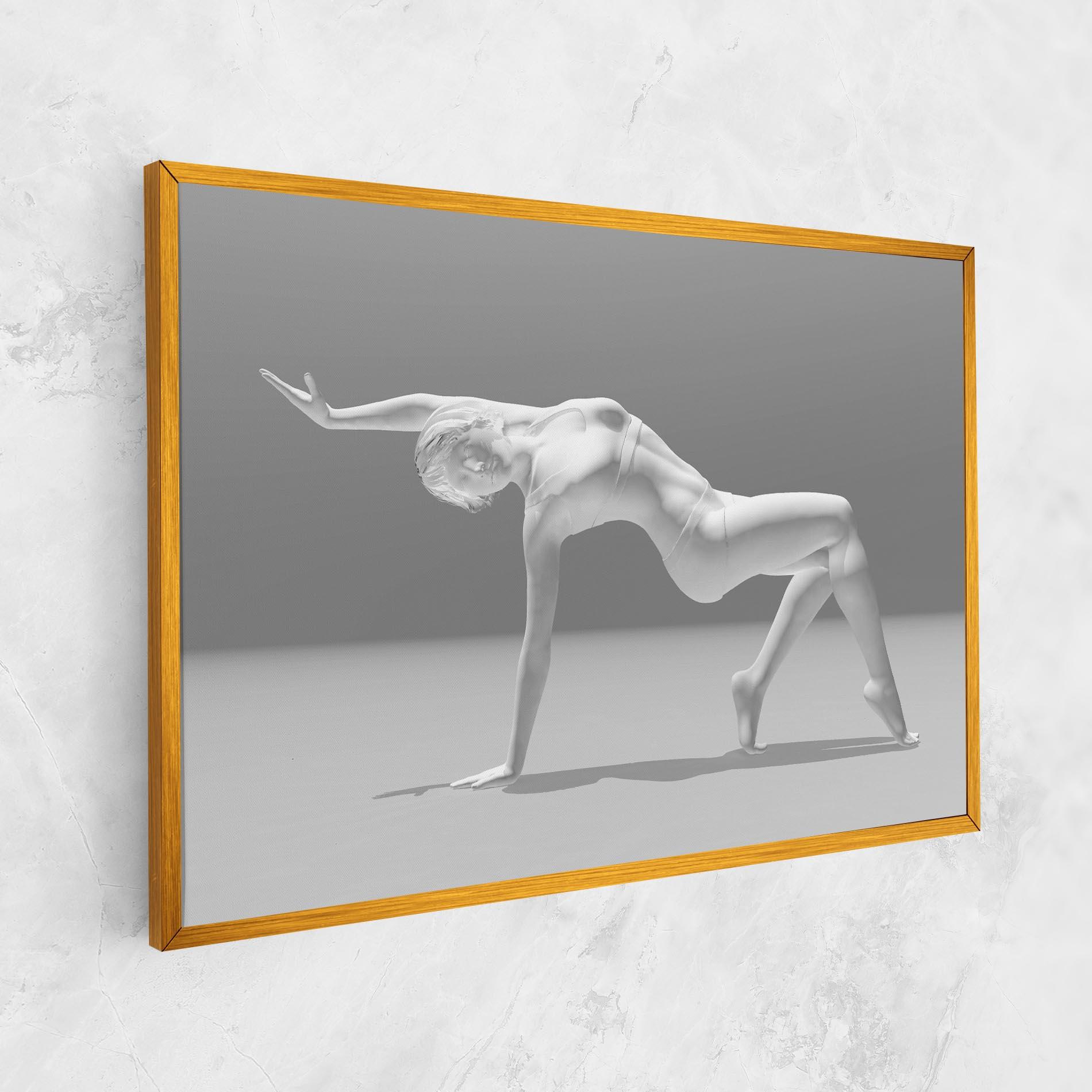 Obraz na Płótnie 3d Gymnastic Pose mockup 1