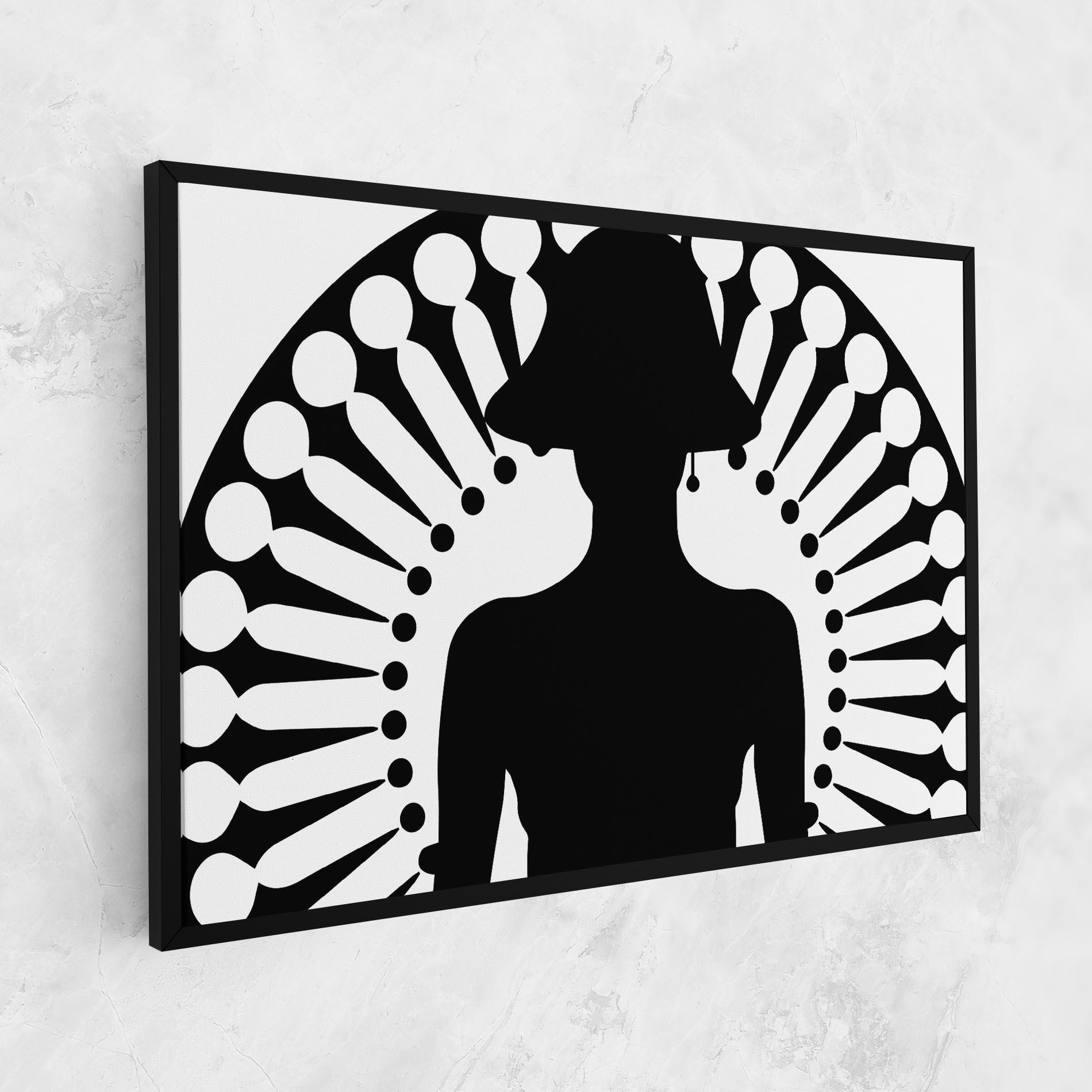 Obraz na Płótnie Black Shilouette Lady mockup 1