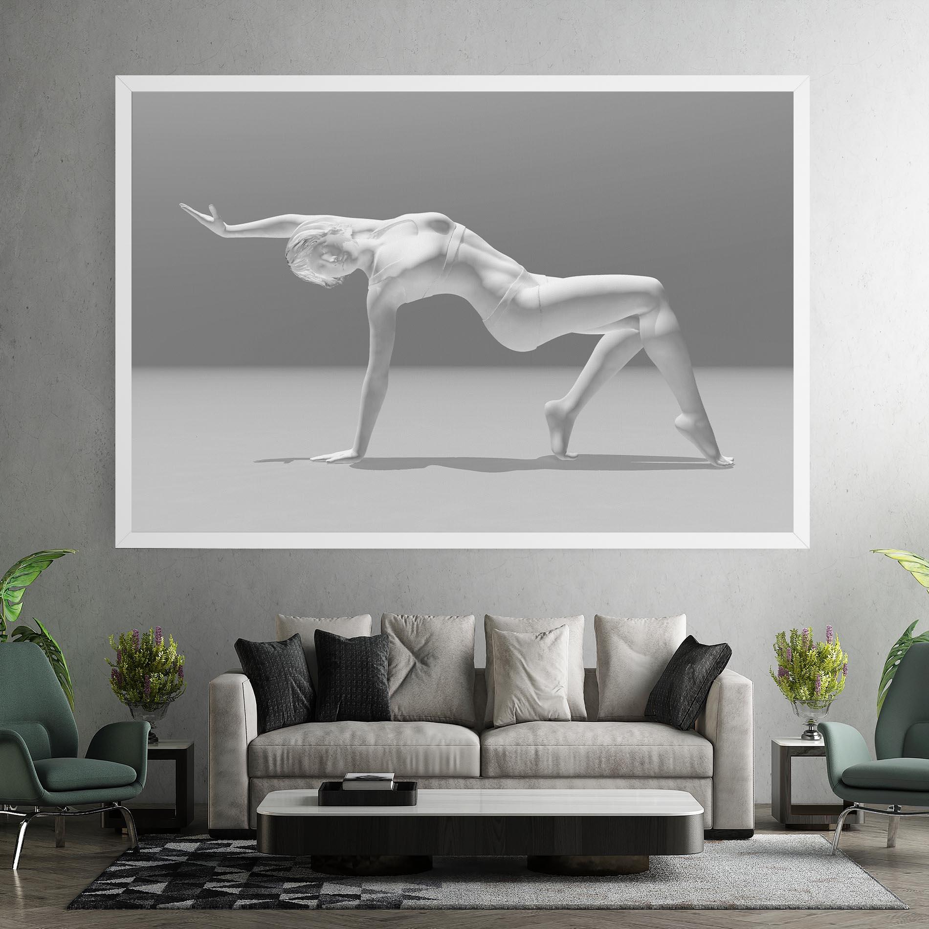 Obraz na Płótnie 3d Gymnastic Pose mockup 7
