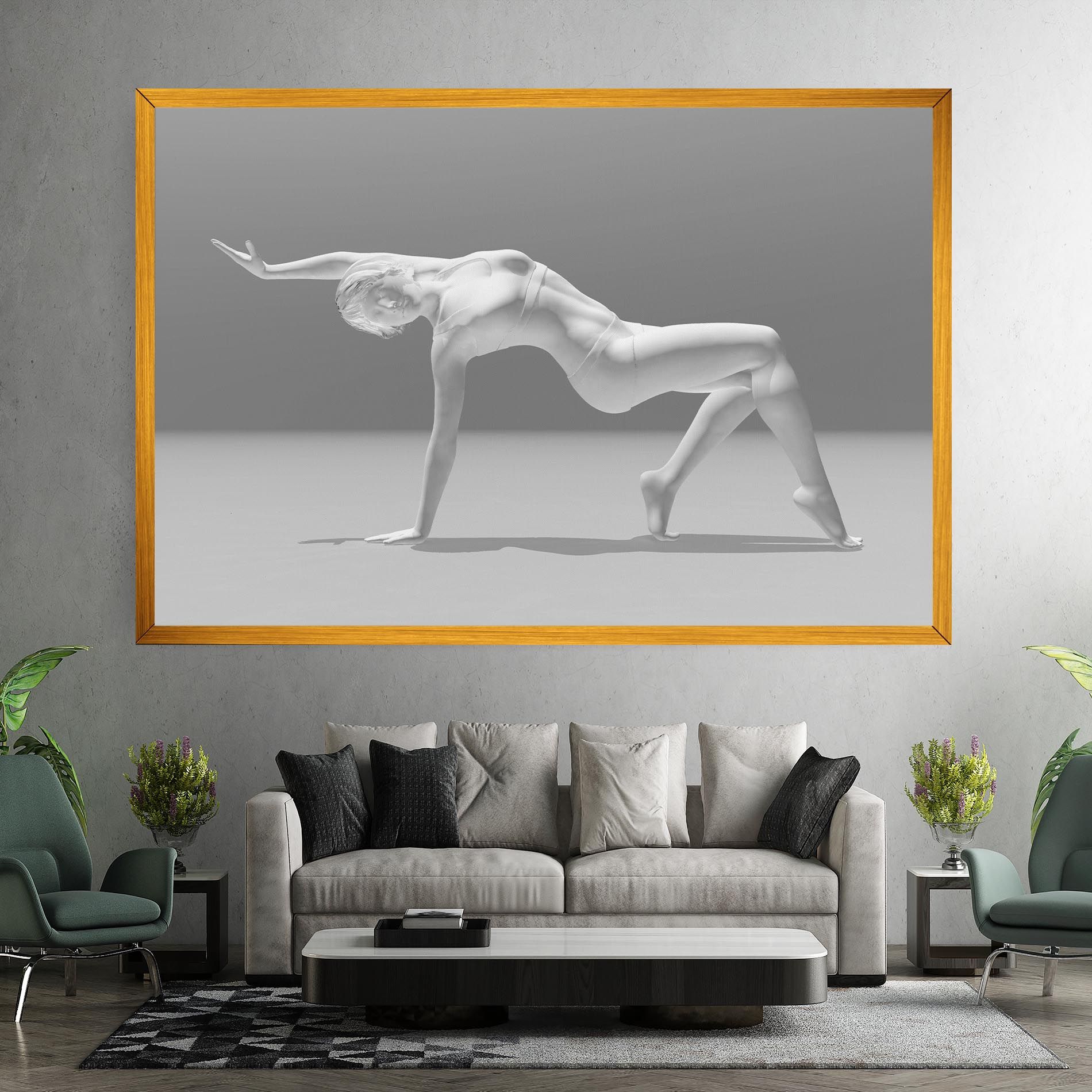 3d Gymnastic Pose mockup 7