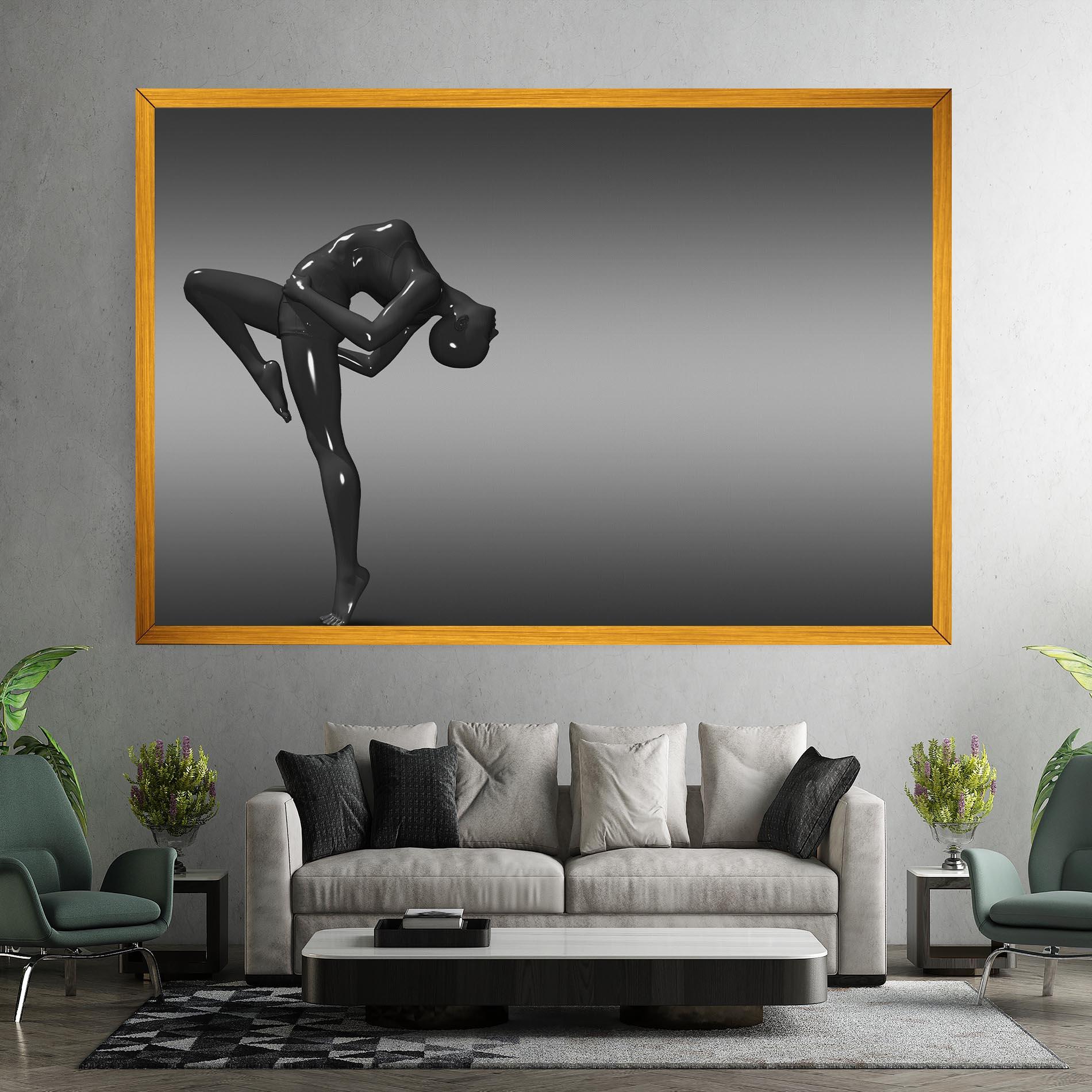 Obraz na Płótnie Black Glossy Female Dancer mockup 7