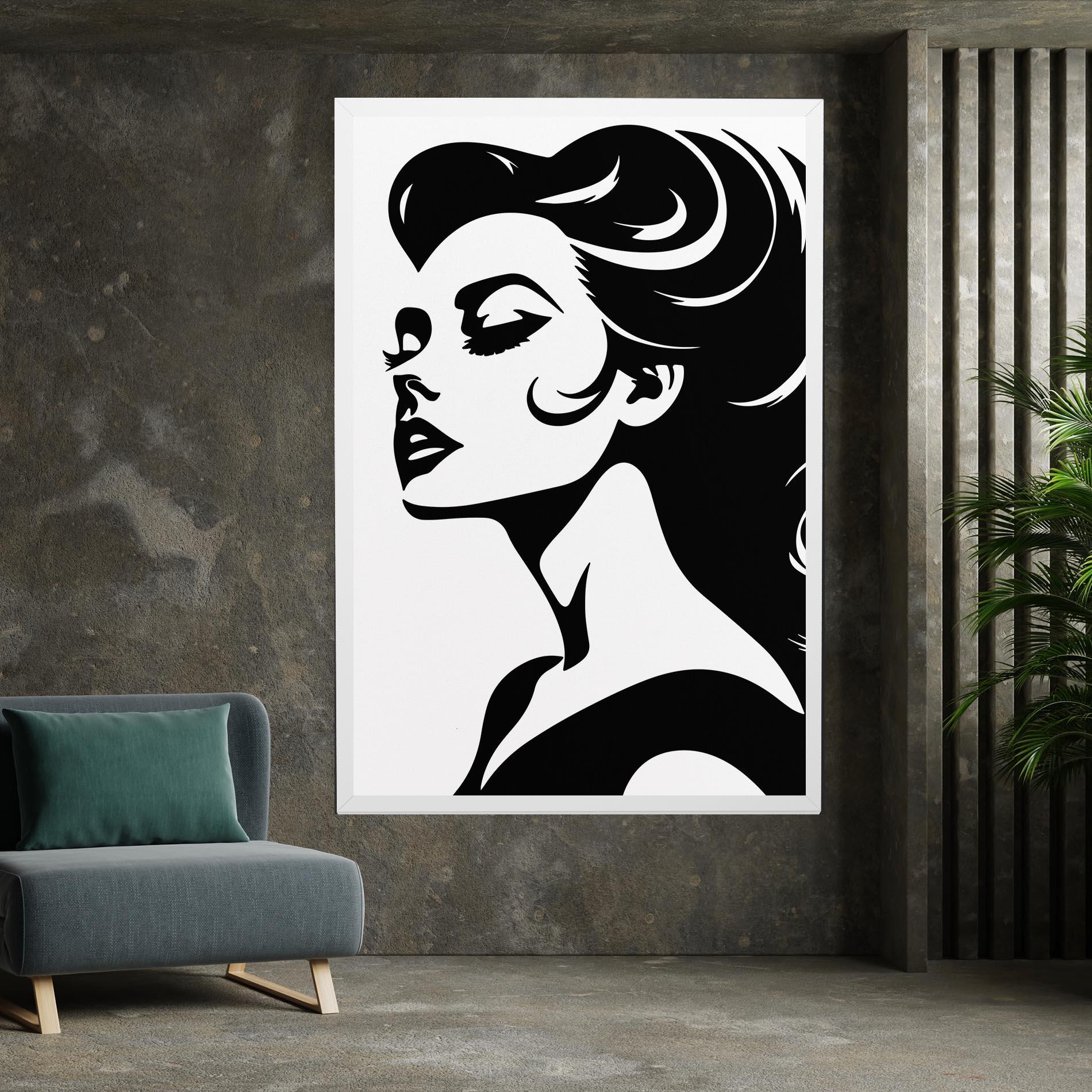 Obraz na Płótnie Eyeliner Shilouette mockup 7