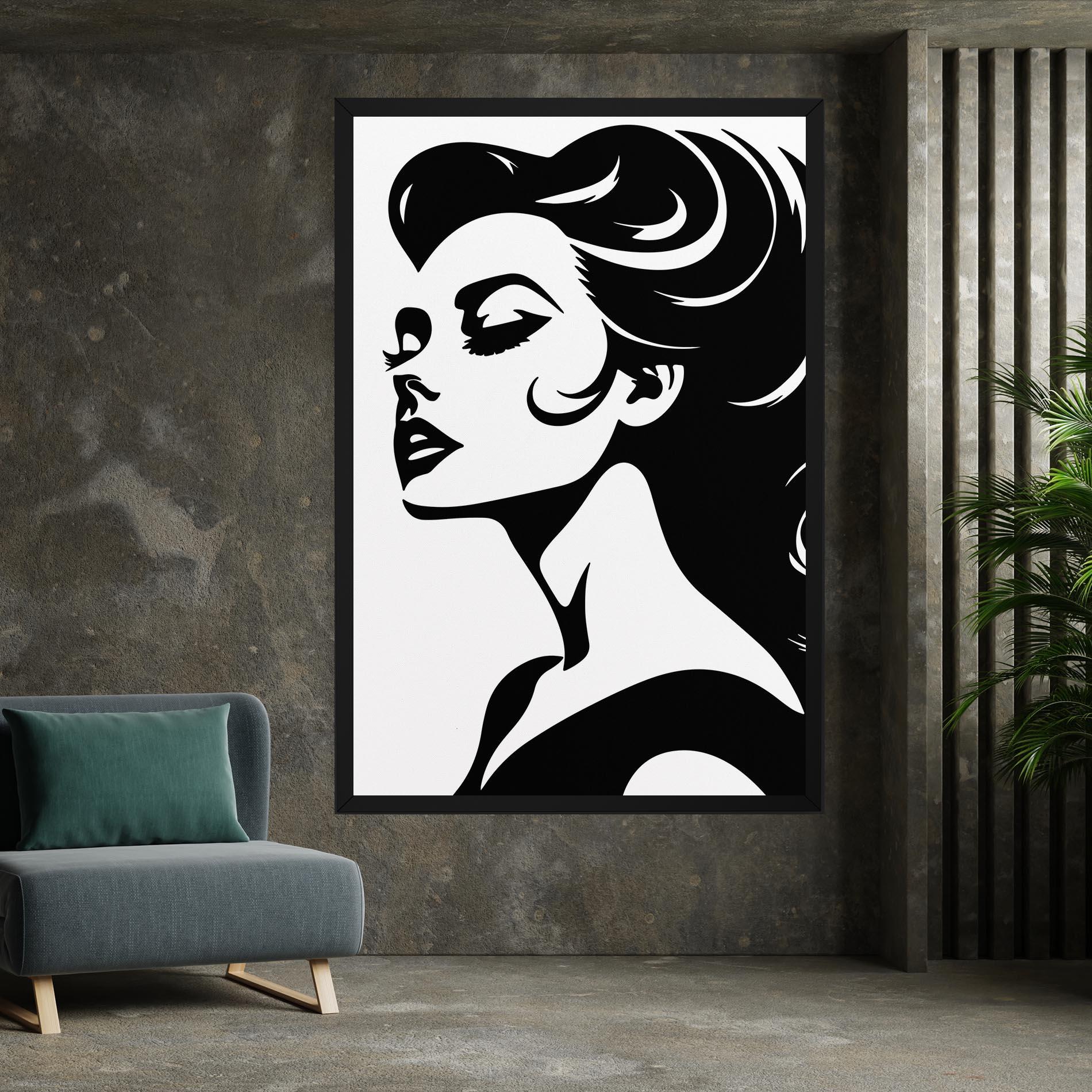 Obraz na Płótnie Eyeliner Shilouette mockup 7