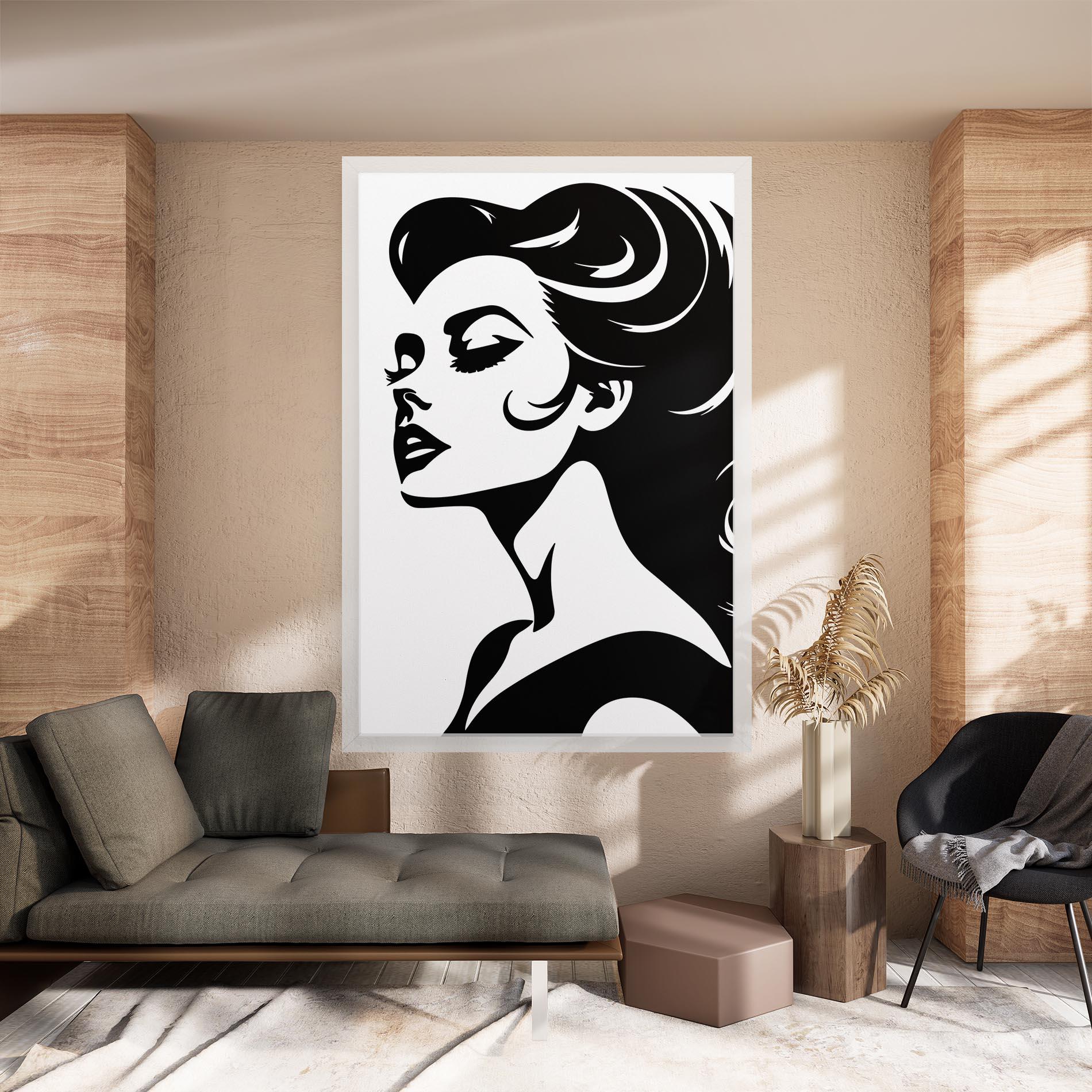 Obraz na Płótnie Eyeliner Shilouette mockup 8