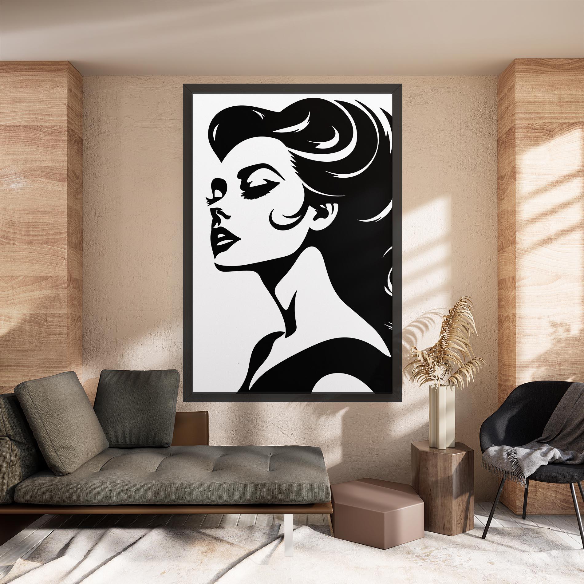 Obraz na Płótnie Eyeliner Shilouette mockup 8