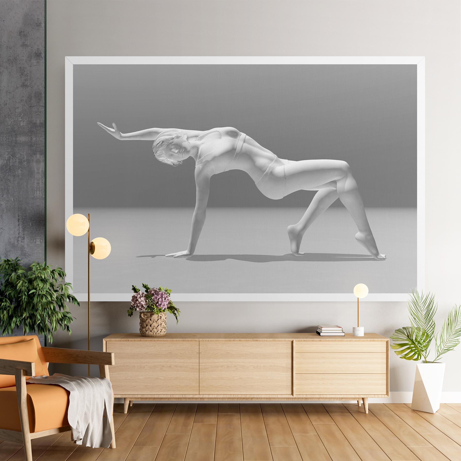 Obraz na Płótnie 3d Gymnastic Pose mockup 9