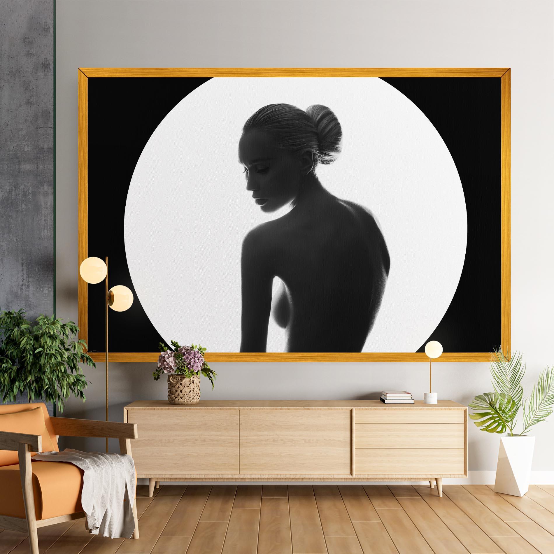 Obraz na Płótnie Woman Body Circle mockup 9