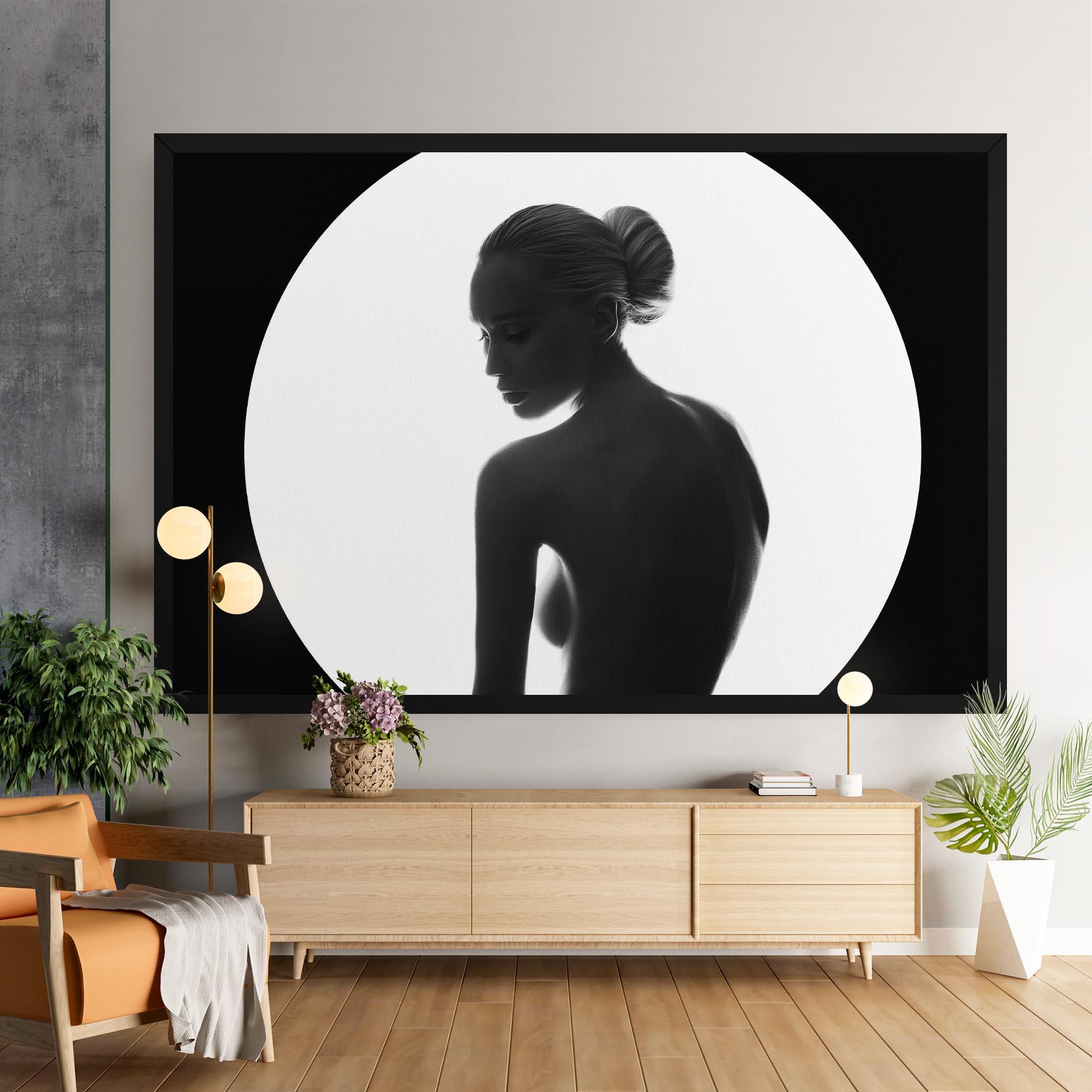 Obraz na Płótnie Woman Body Circle mockup 9