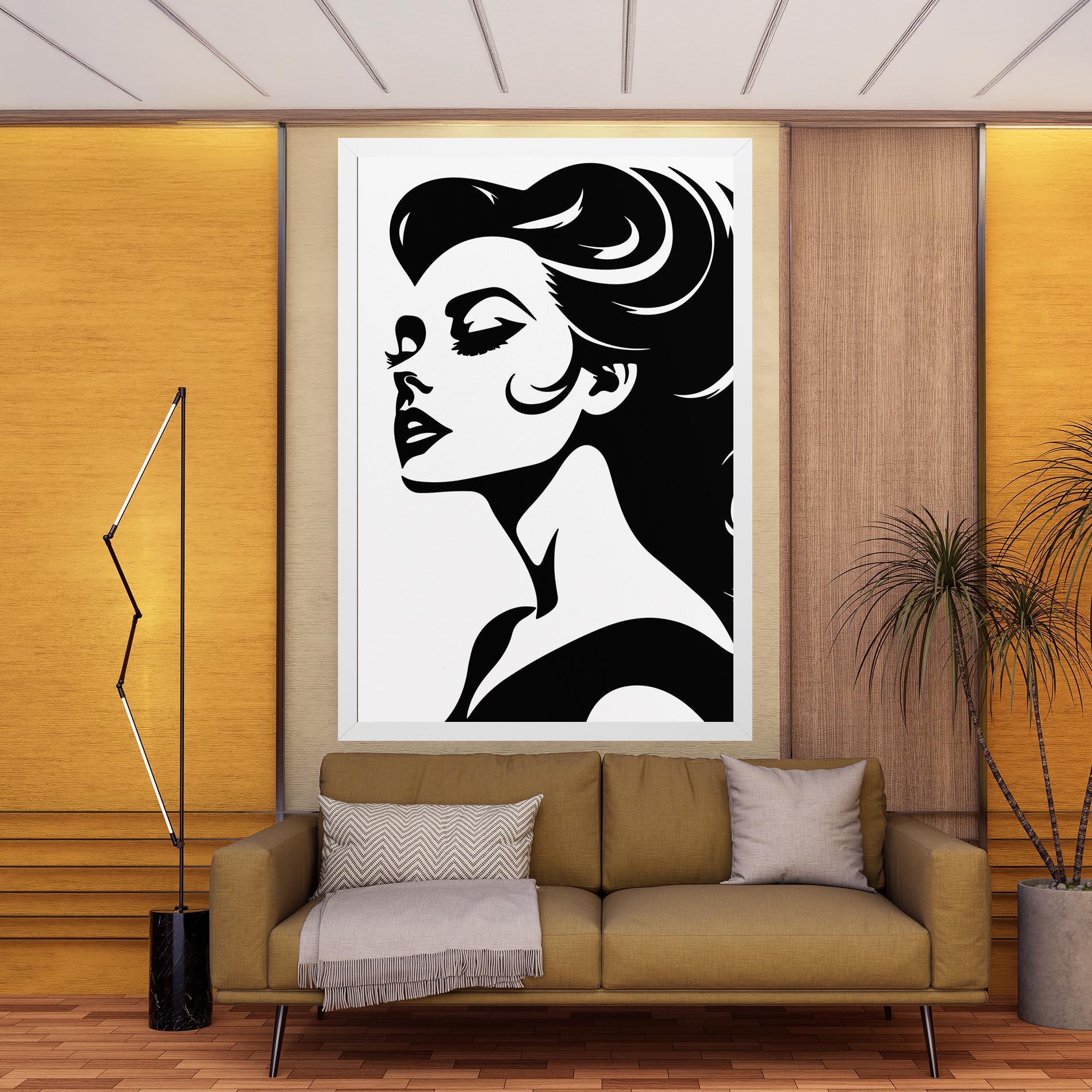 Obraz na Płótnie Eyeliner Shilouette mockup 9