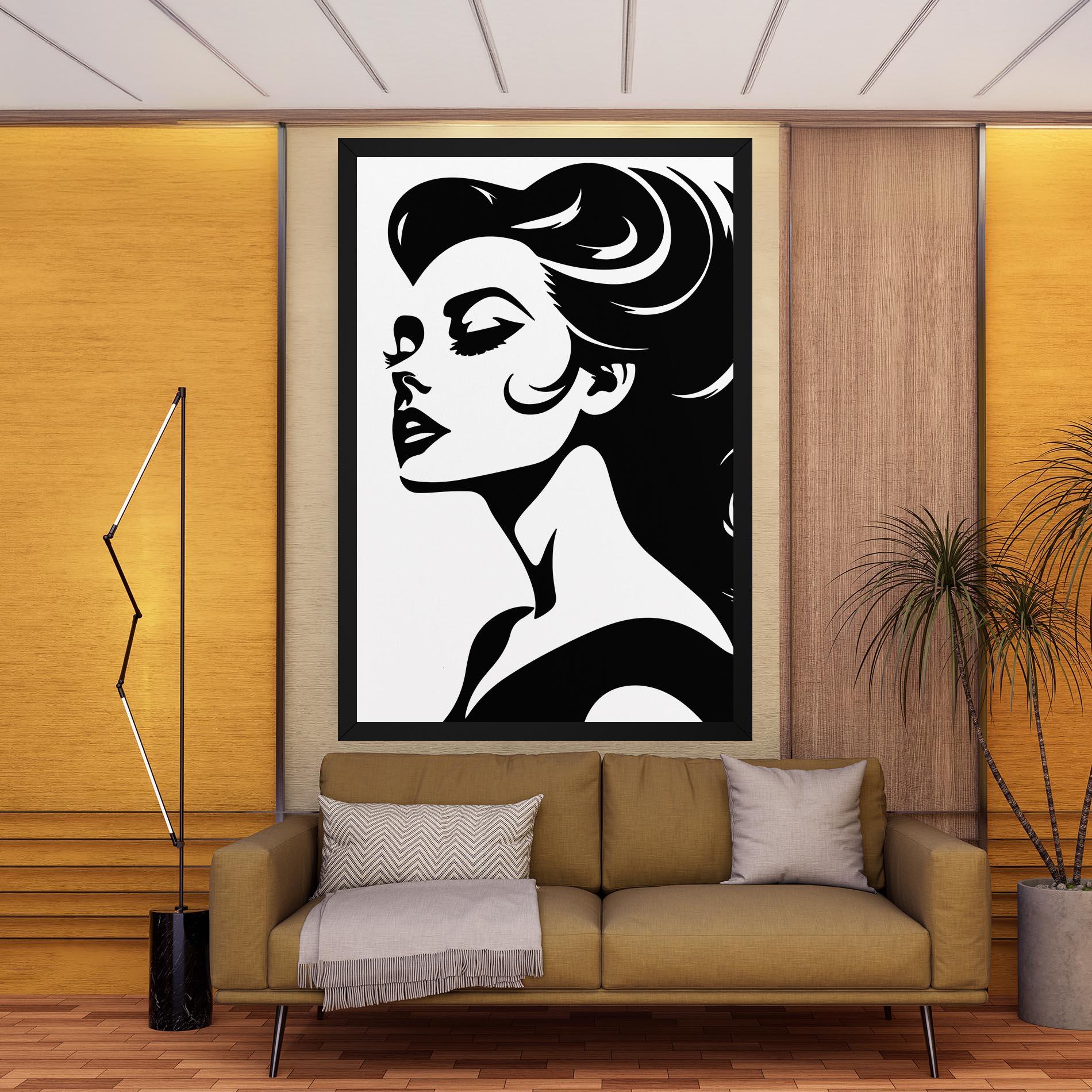 Obraz na Płótnie Eyeliner Shilouette mockup 9