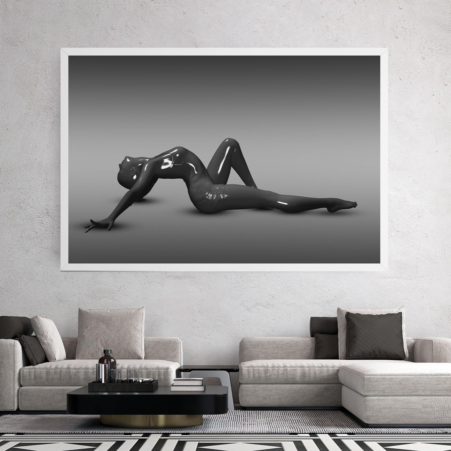 Obraz na Płótnie 3d Black Female mockup 2