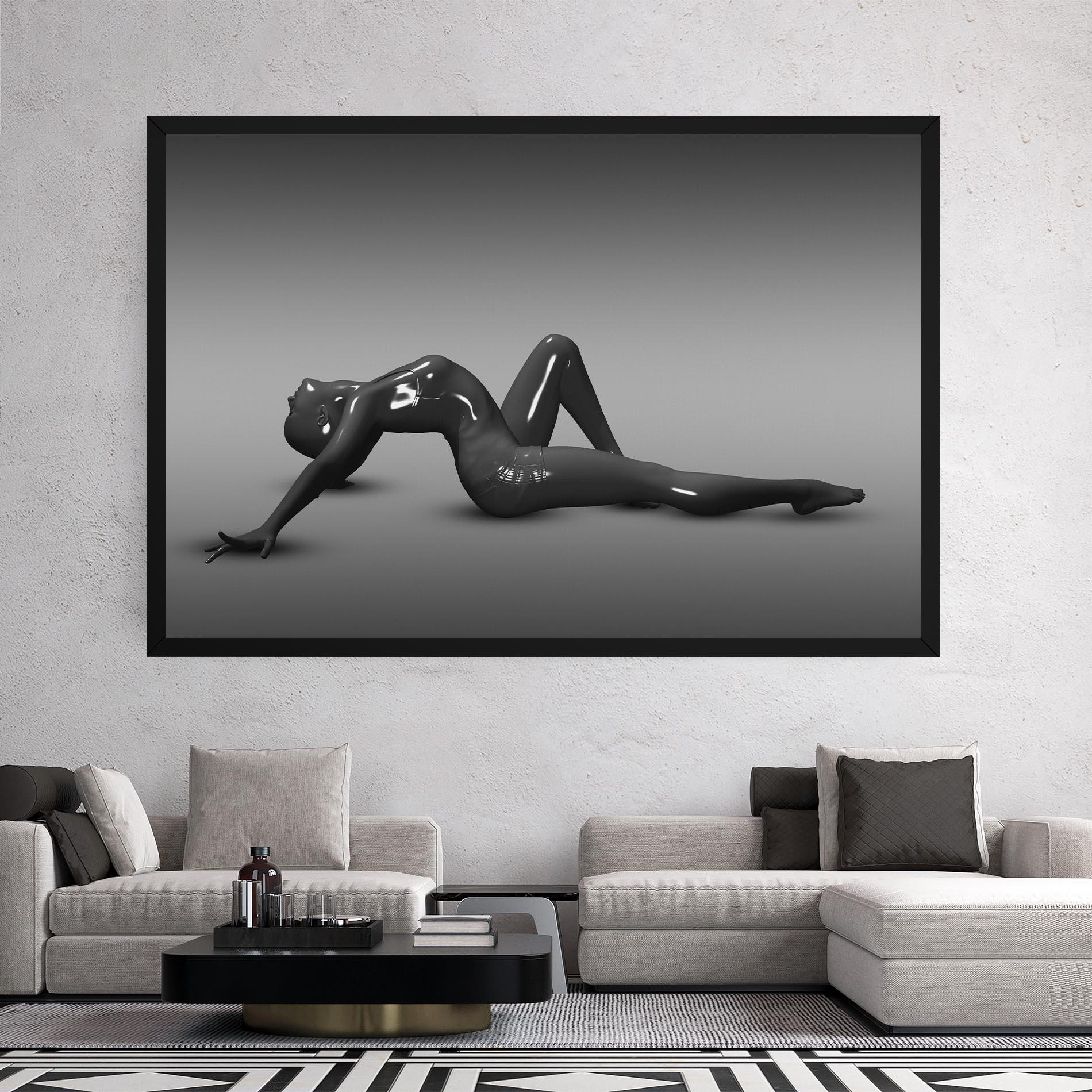 Obraz na Płótnie 3d Black Female mockup 2