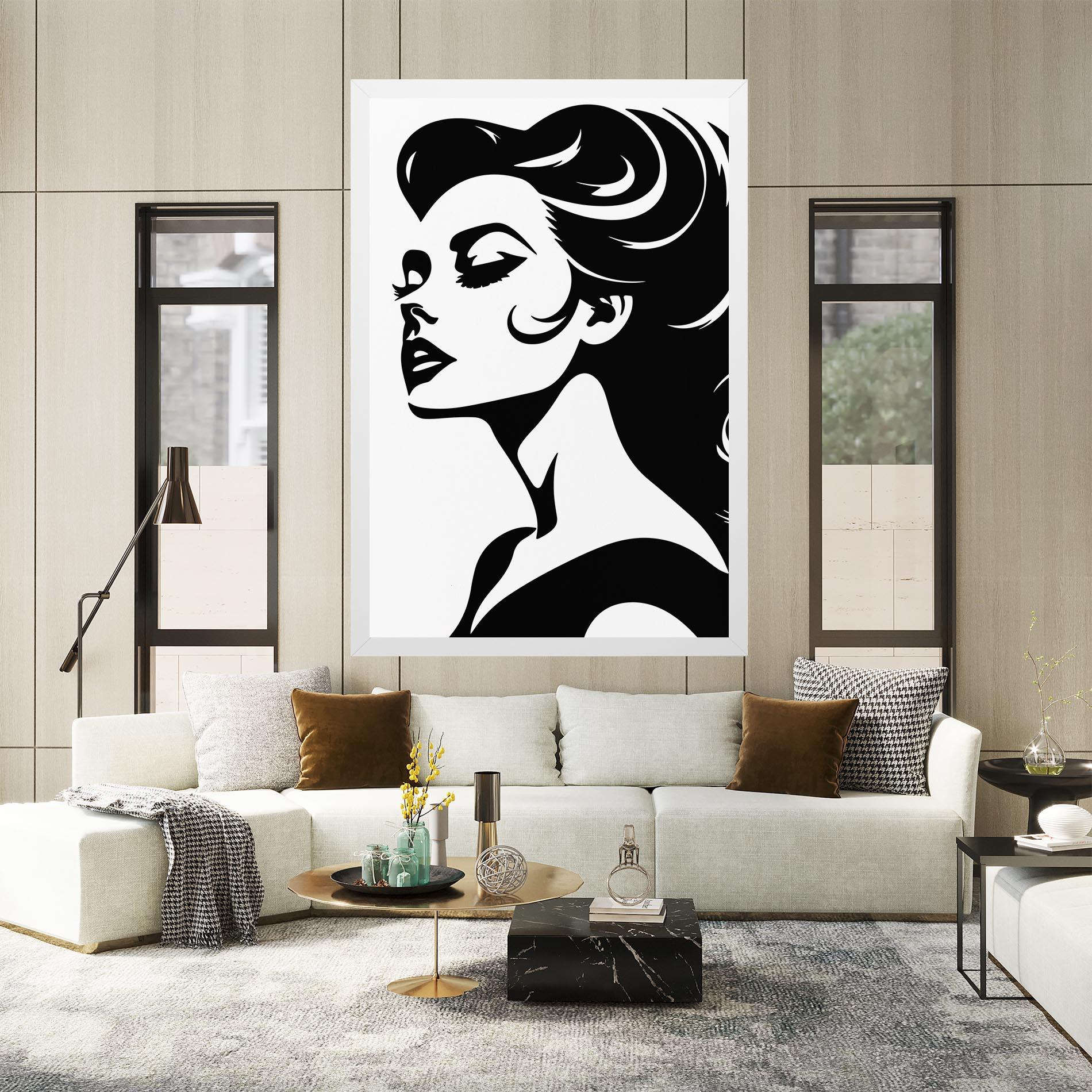 Obraz na Płótnie Eyeliner Shilouette mockup 2