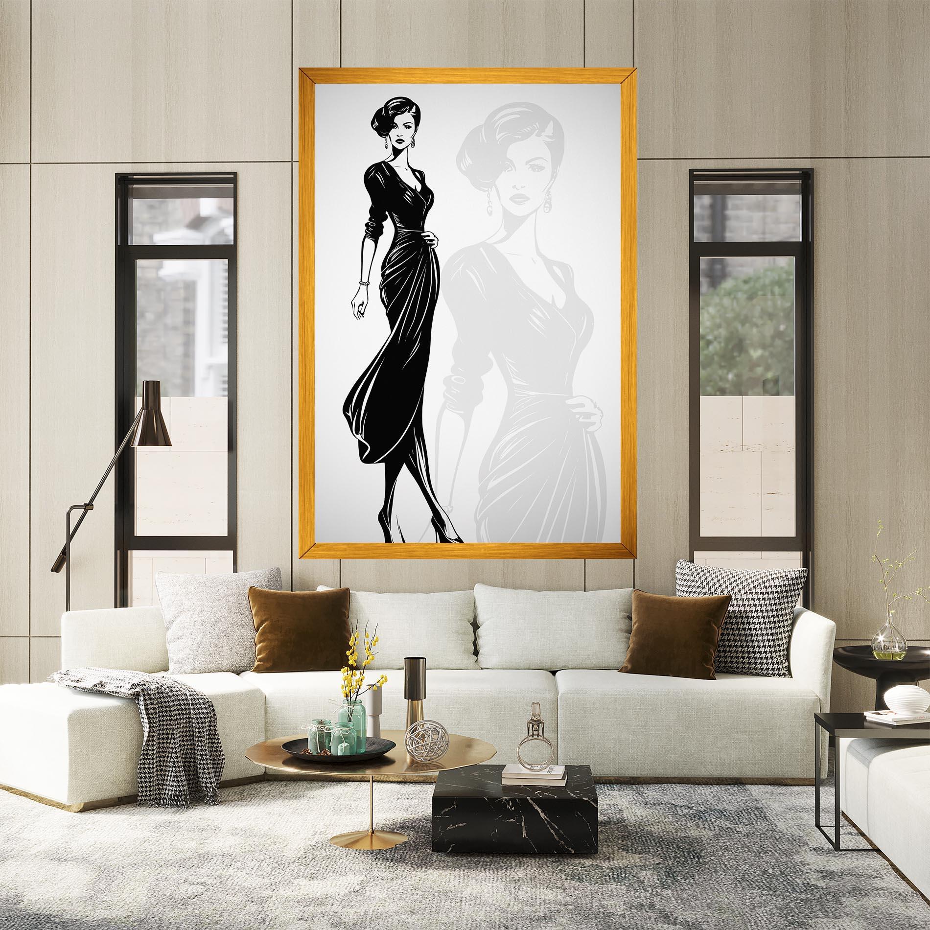 Obraz na Płótnie Lady Shilouette mockup 2